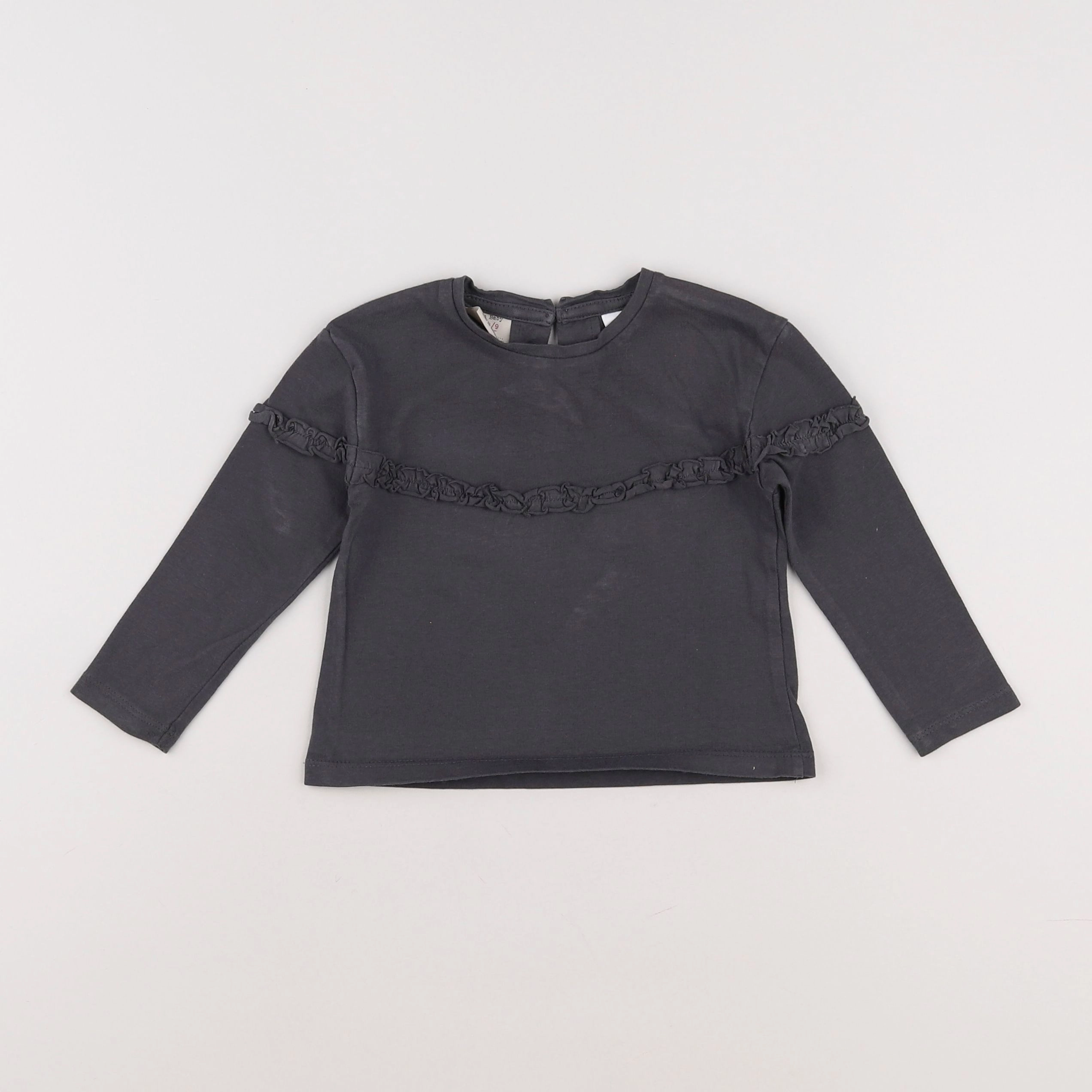 Zara - tee-shirt gris - 6/9 mois