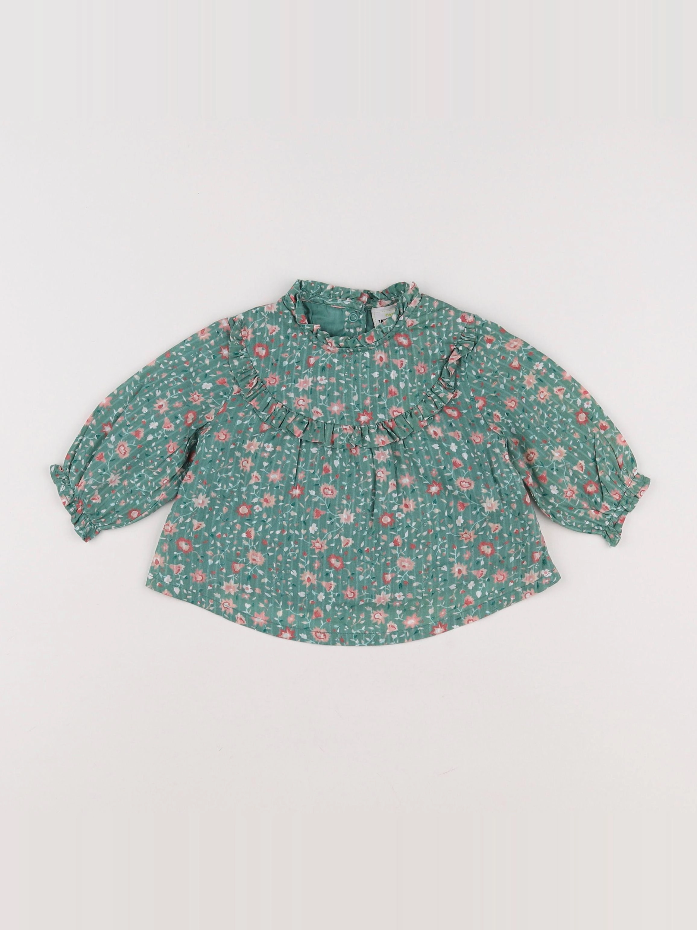 Tape à l'oeil - blouse vert - 3 mois