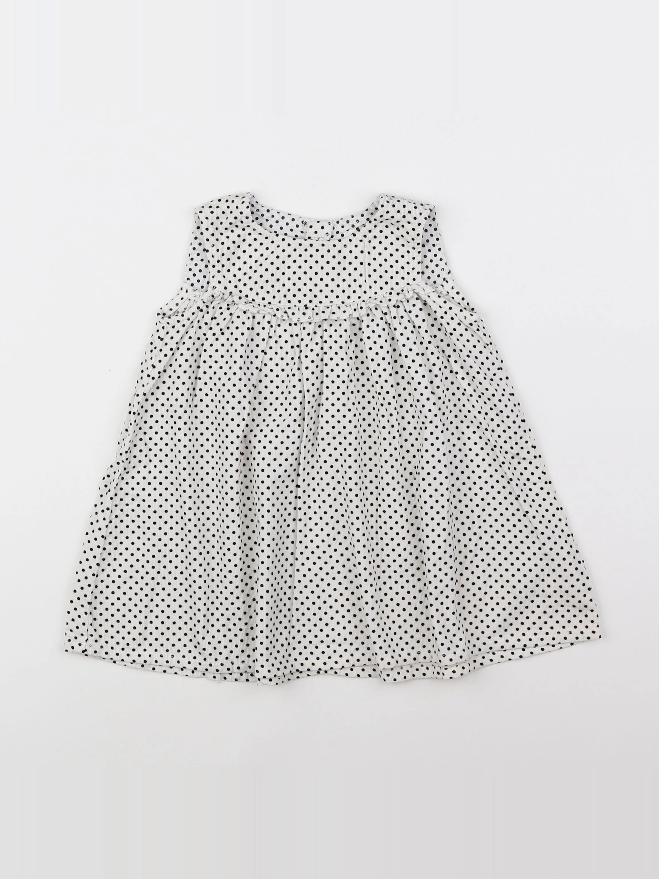 H&M - robe blanc - 9/12 mois