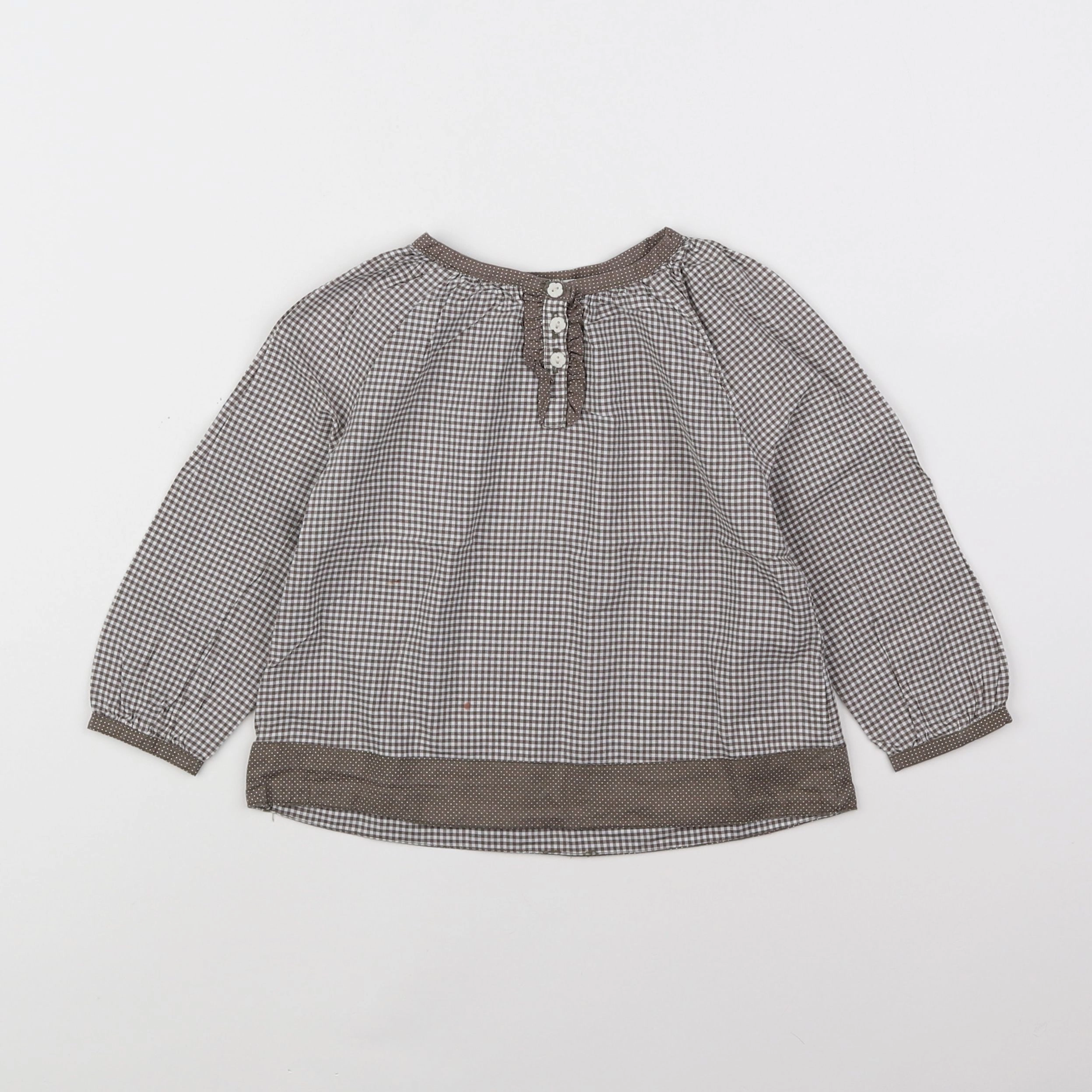 H&M - blouse gris - 9/12 mois