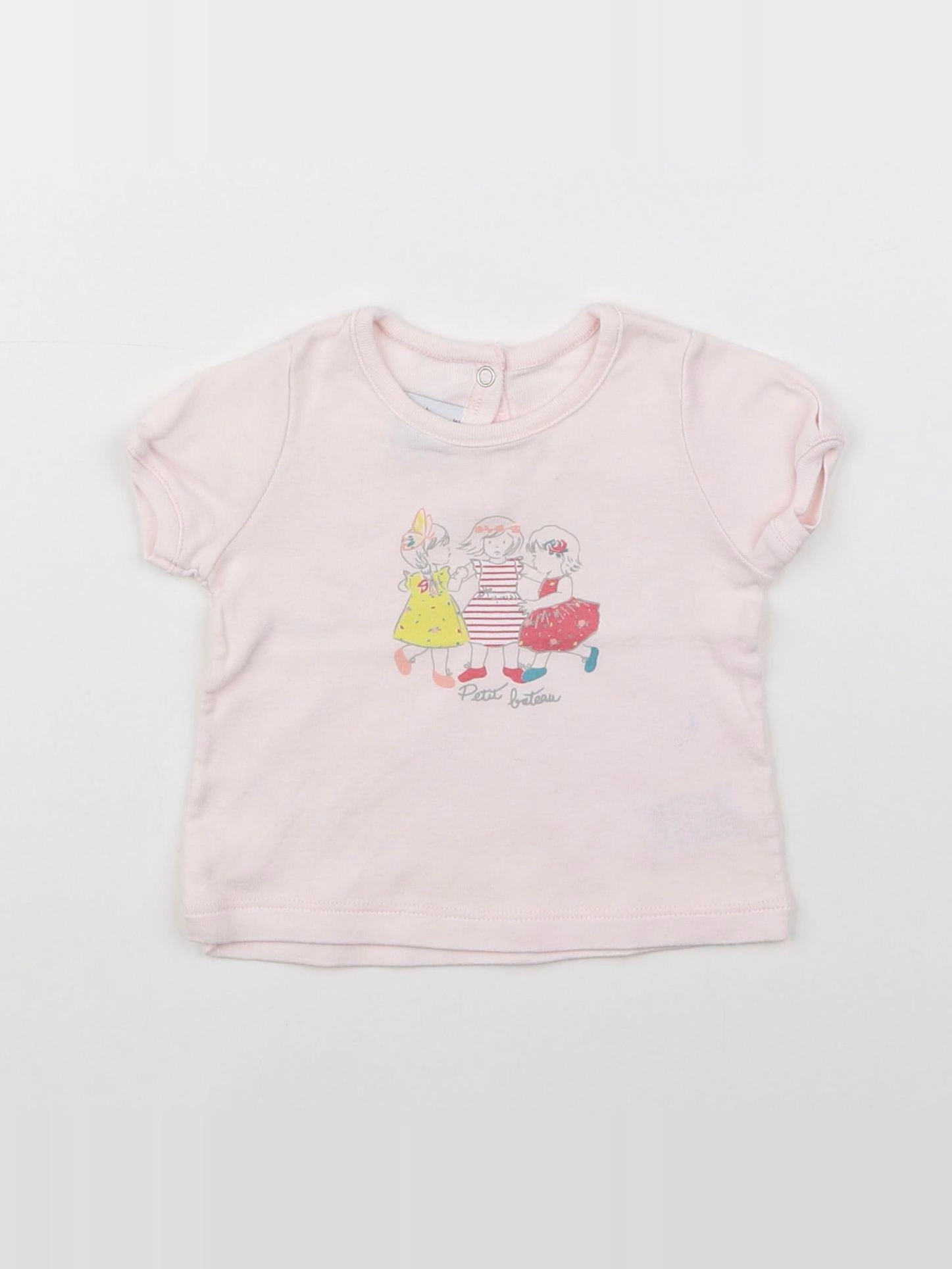 Petit Bateau - tee-shirt rose - 3 mois