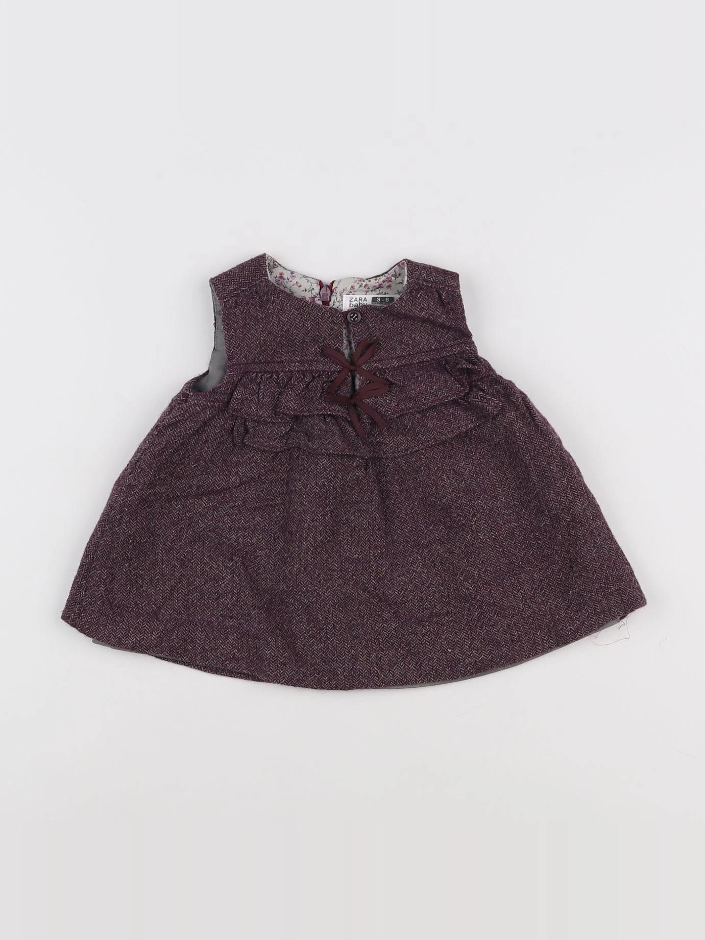 Zara - robe violet - 3/6 mois