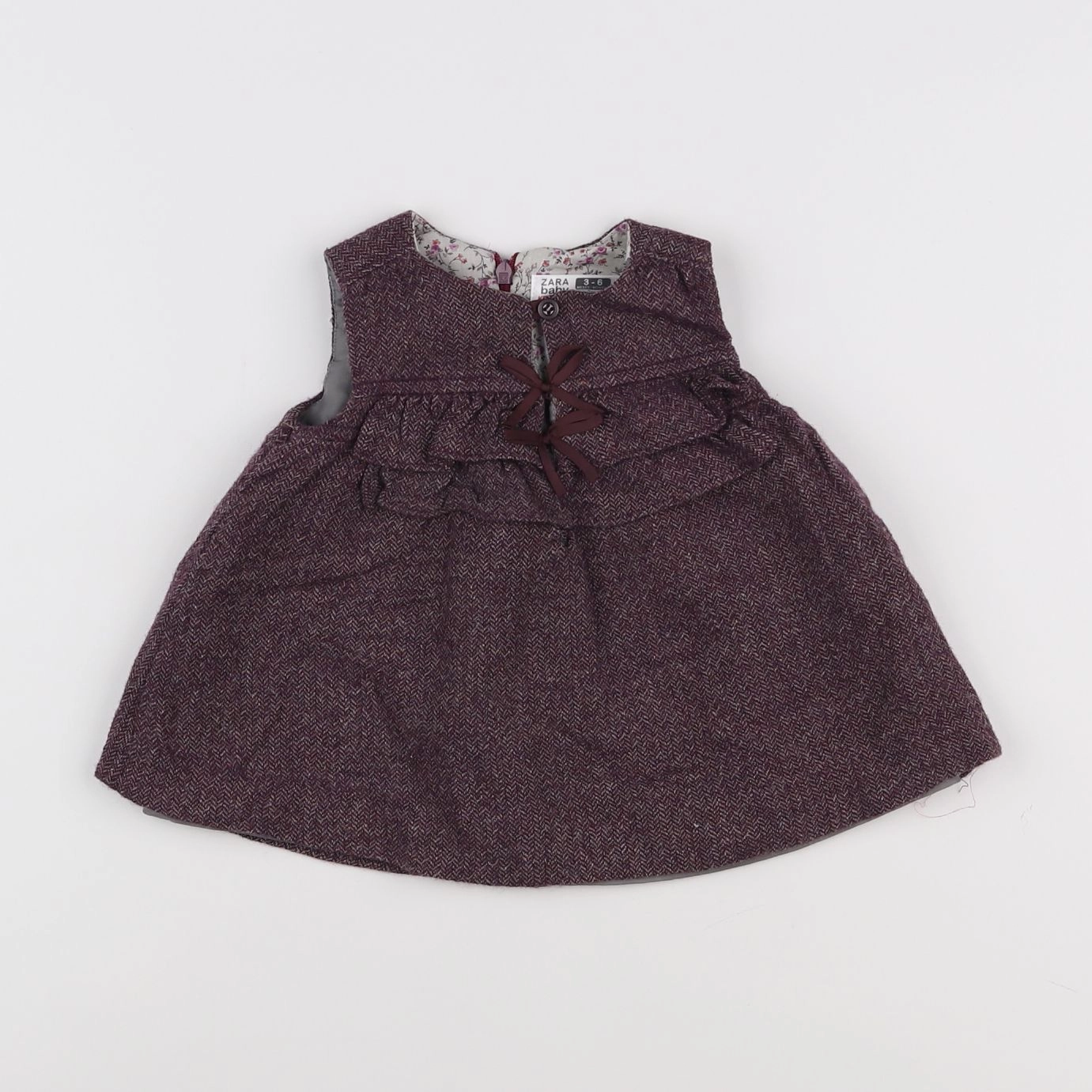 Zara - robe violet - 3/6 mois