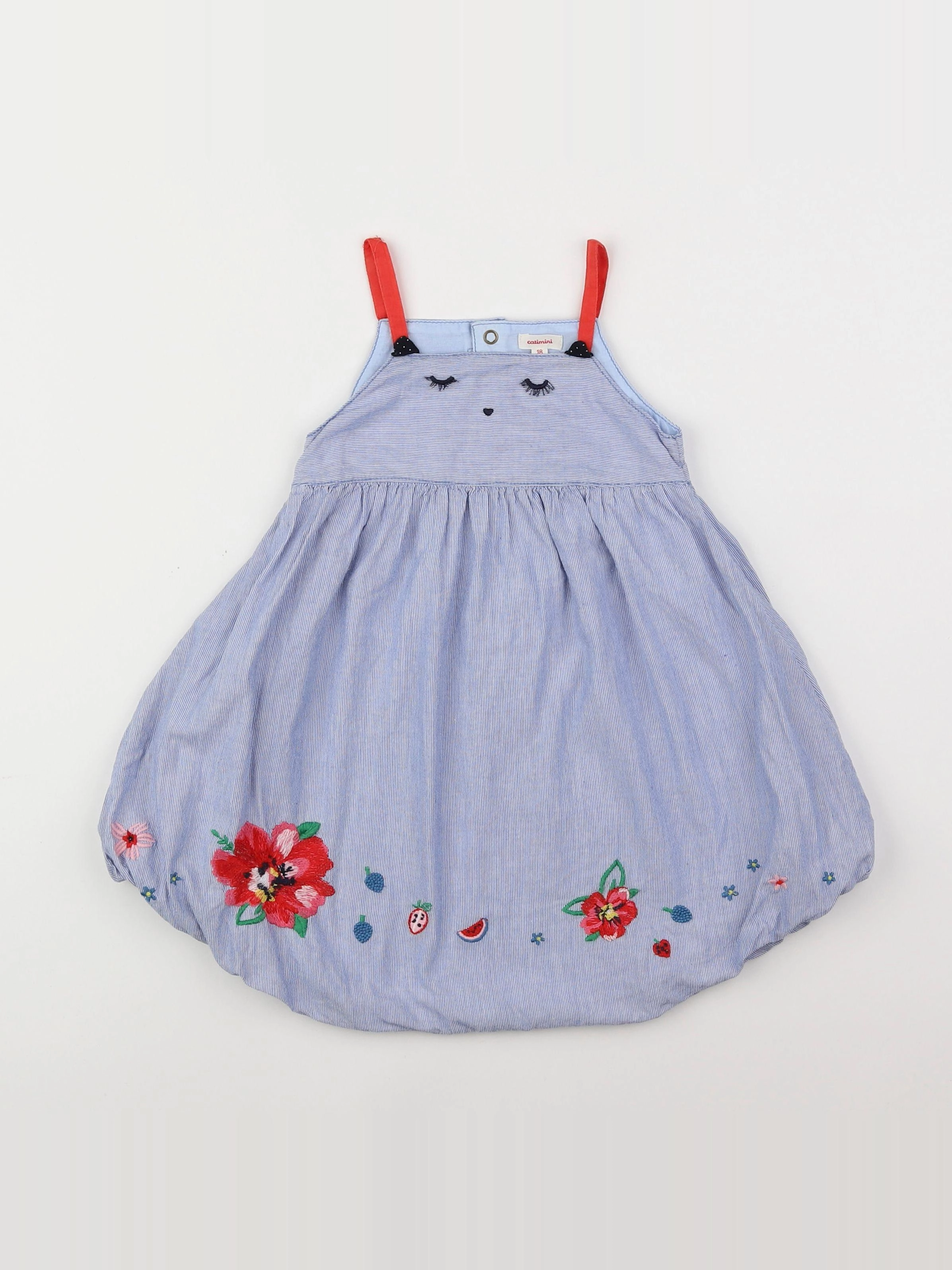 Catimini - robe bleu, rouge - 18 mois
