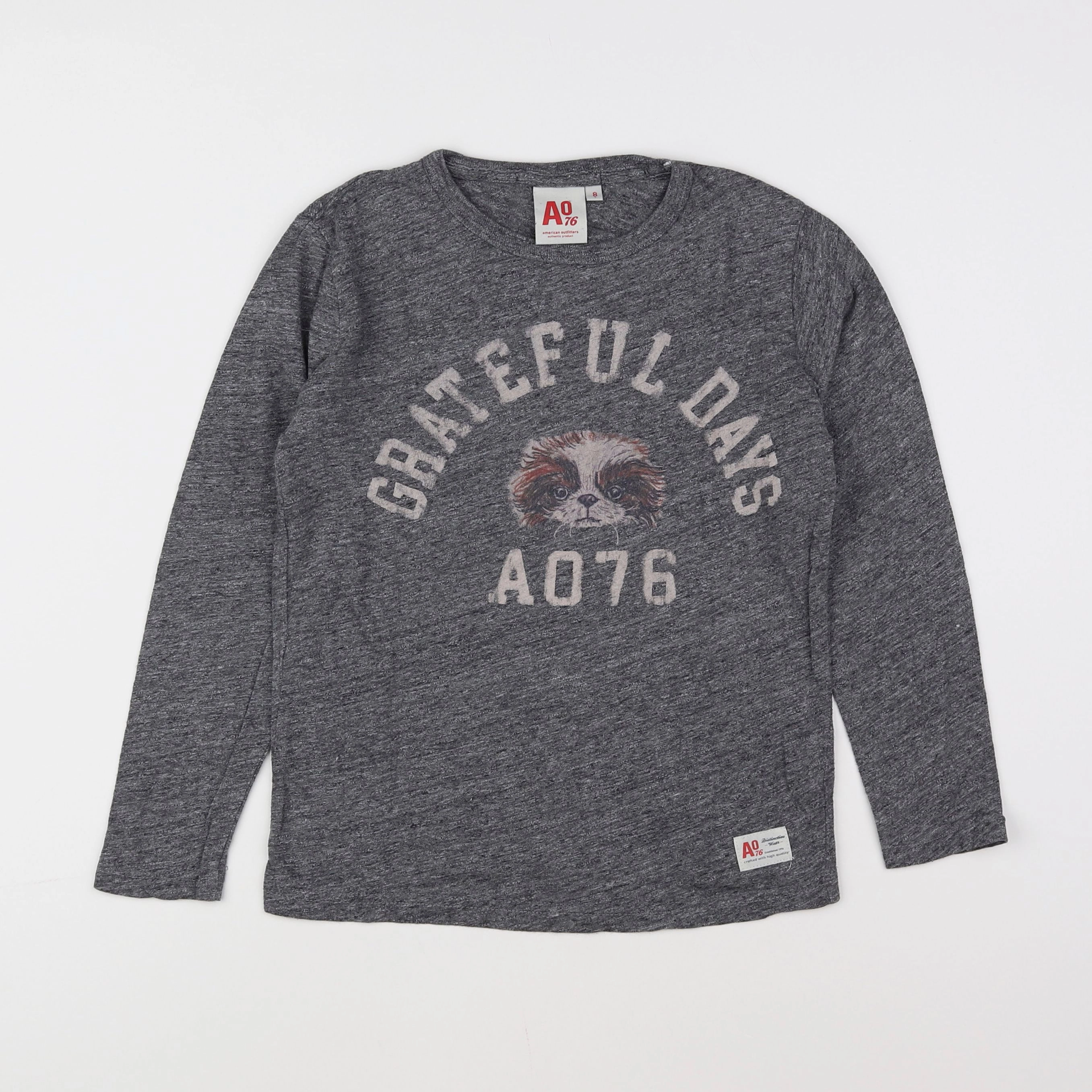 American Outfitters - tee-shirt gris - 8 ans