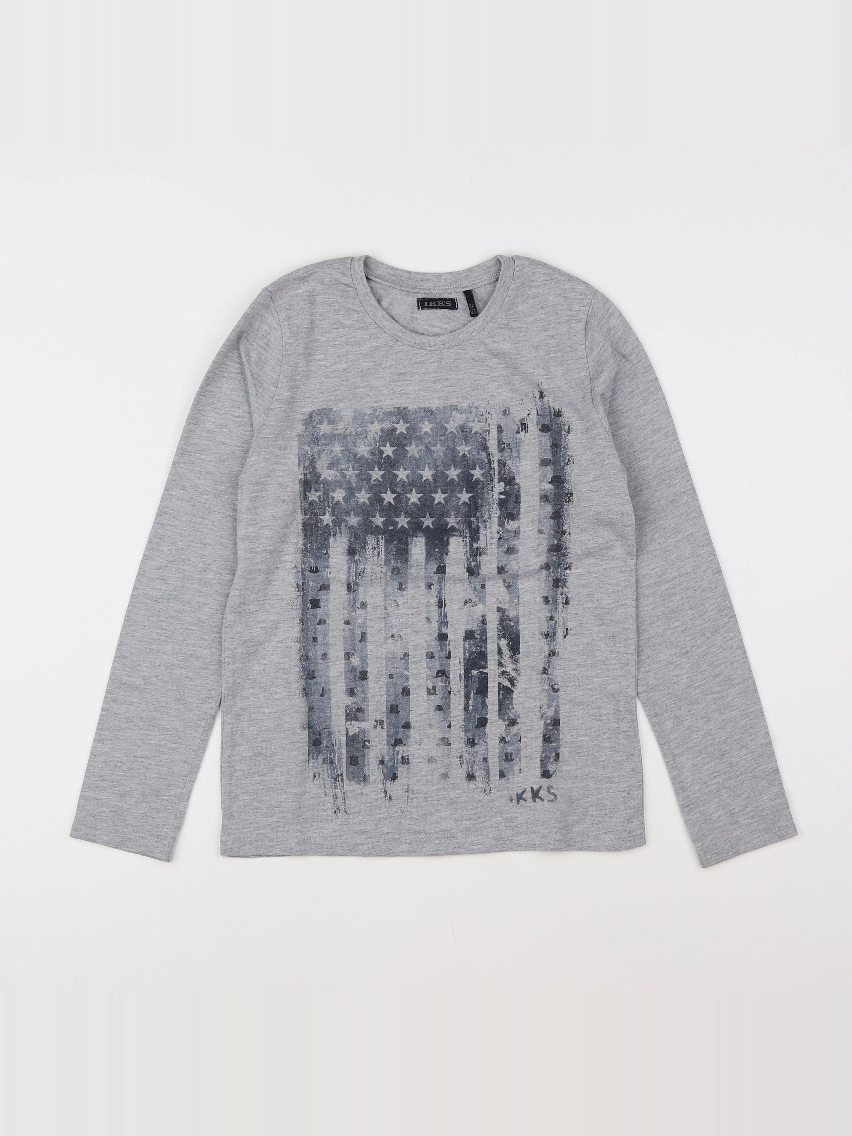 IKKS - tee-shirt gris - 8 ans