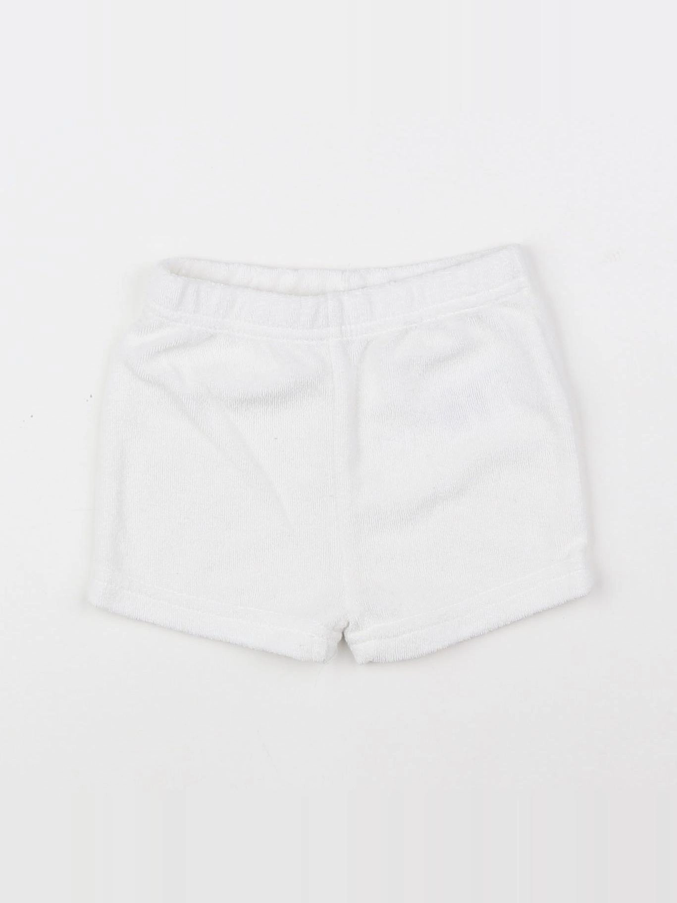 Vertbaudet - short blanc - 9 mois