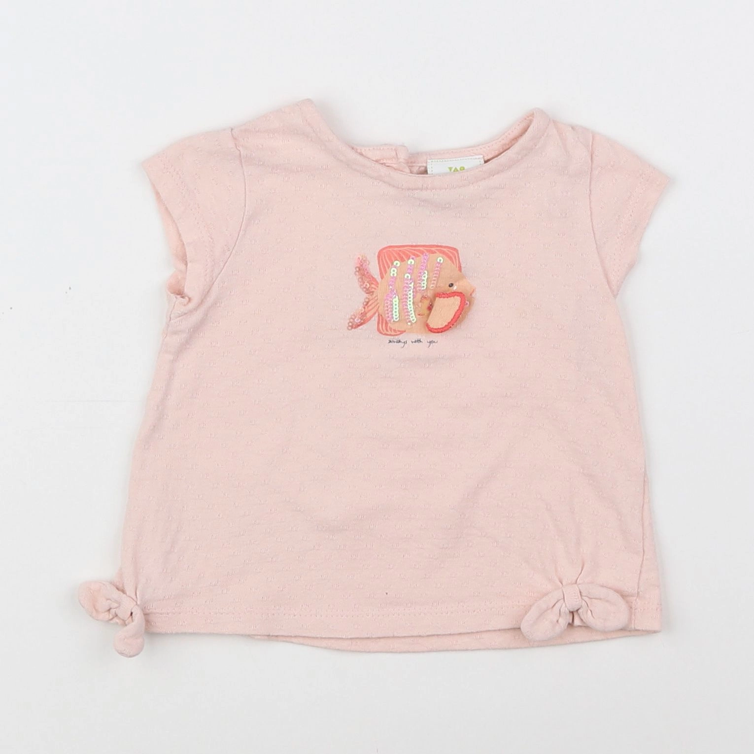 Tape à l'oeil - tee-shirt rose - 6 mois