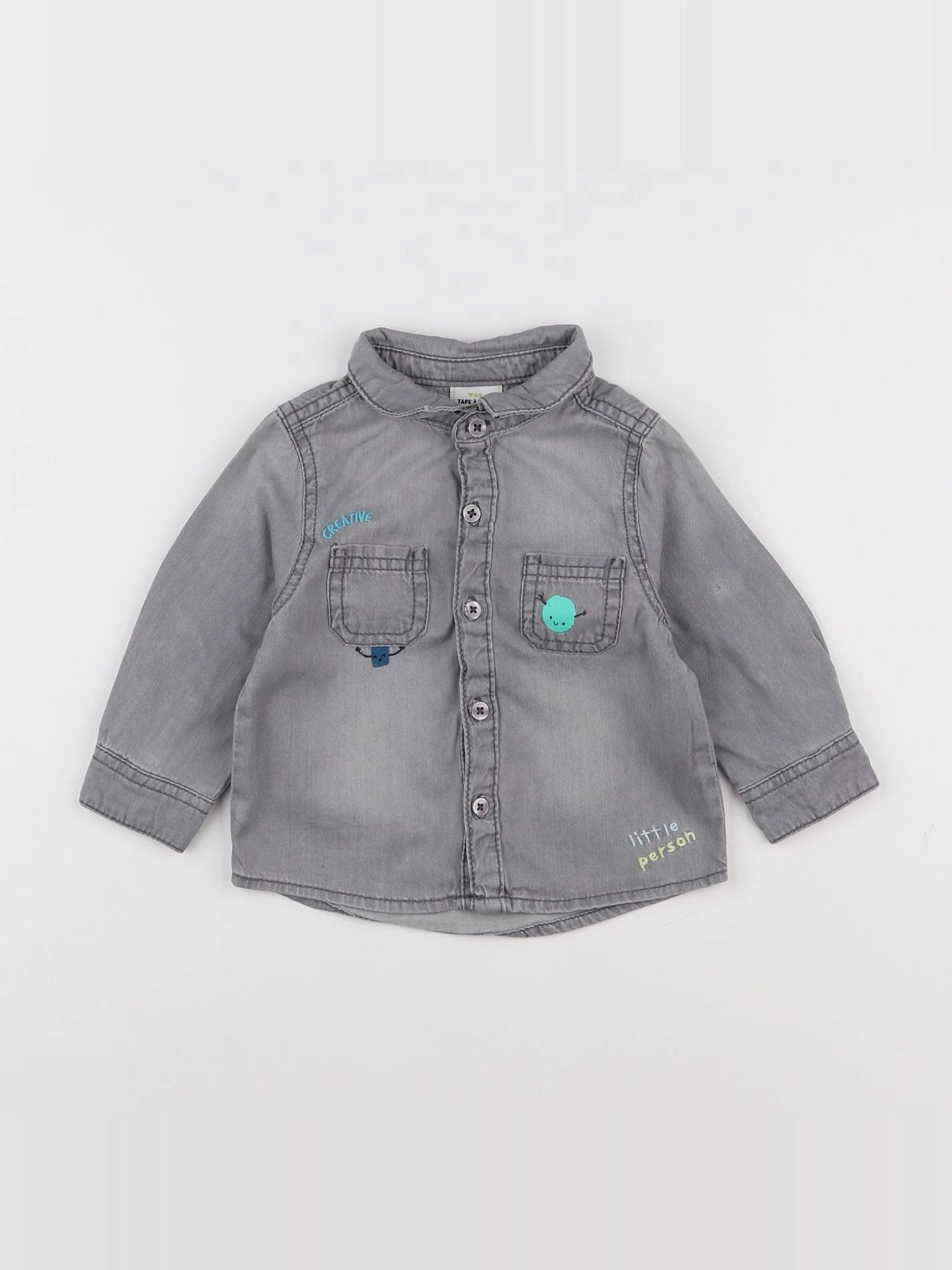 Tape à l'oeil - chemise gris - 12 mois