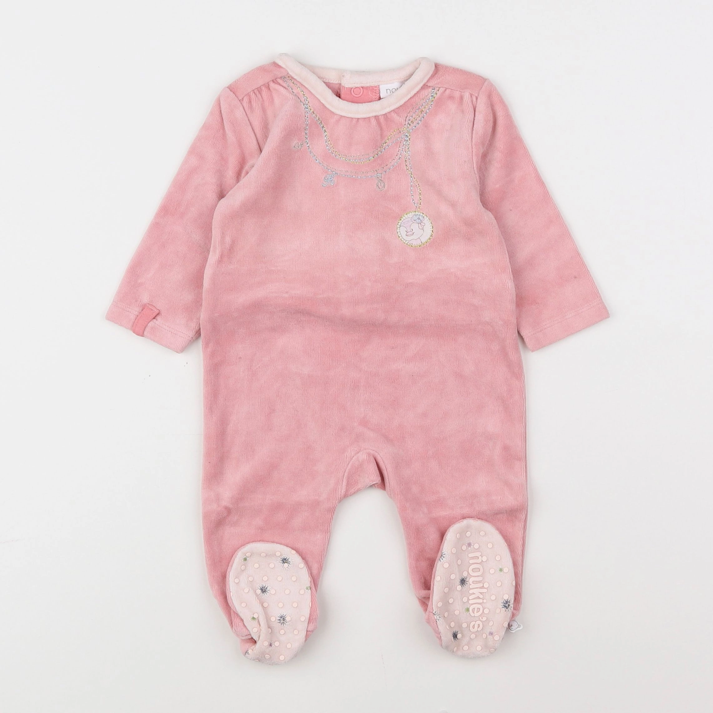 Noukie's - pyjama velours rose - 3 mois