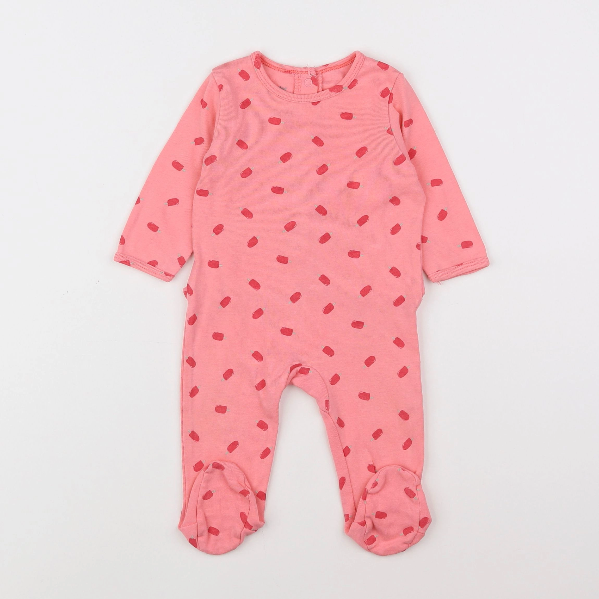 Vertbaudet - pyjama coton rose - 3 mois