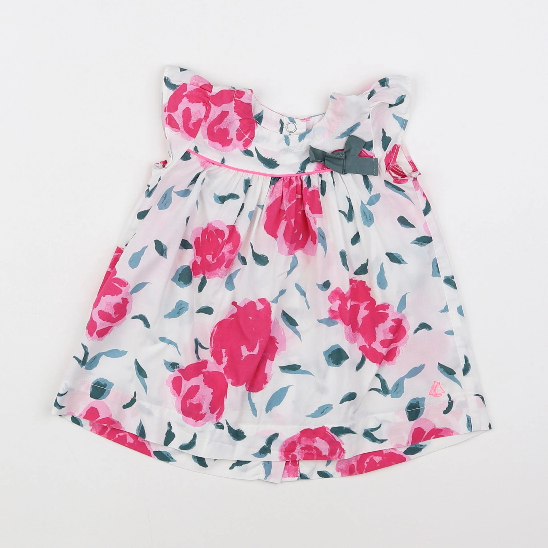 Petit Bateau - robe blanc - 3 mois