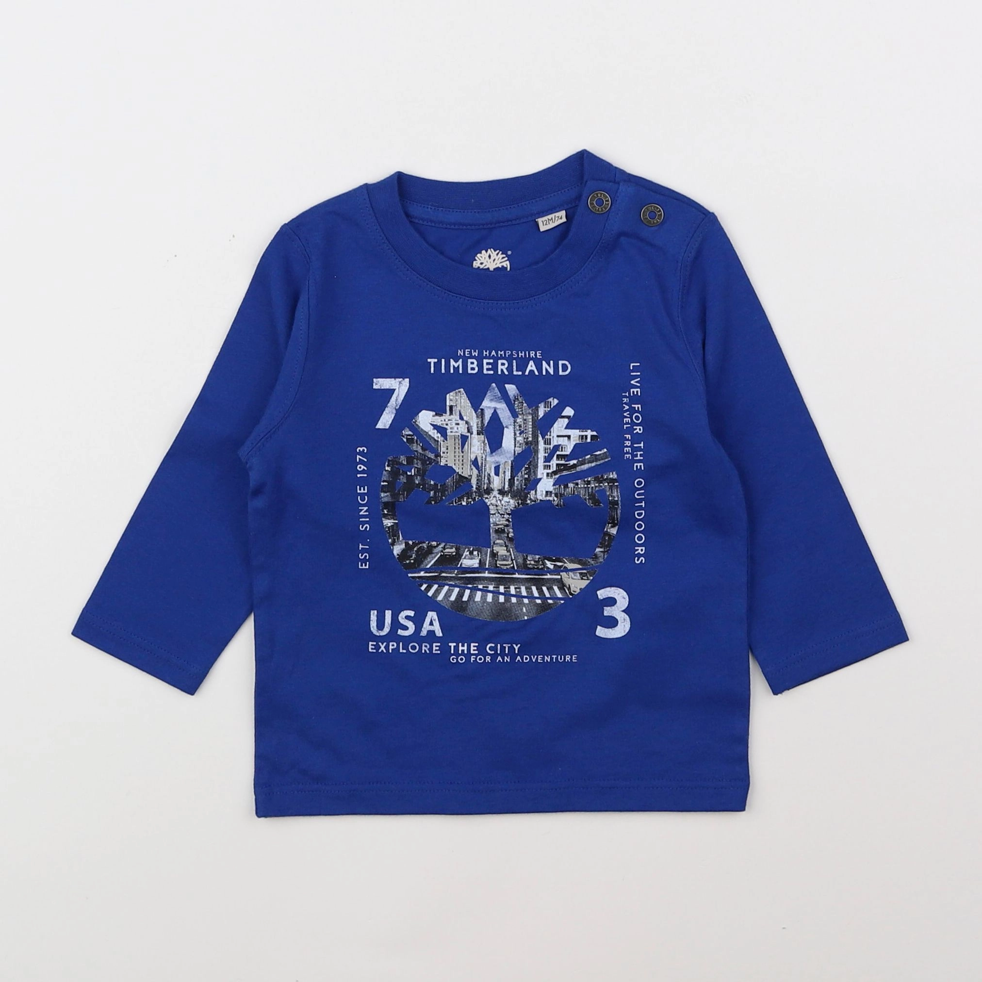 Timberland - tee-shirt bleu - 12 mois