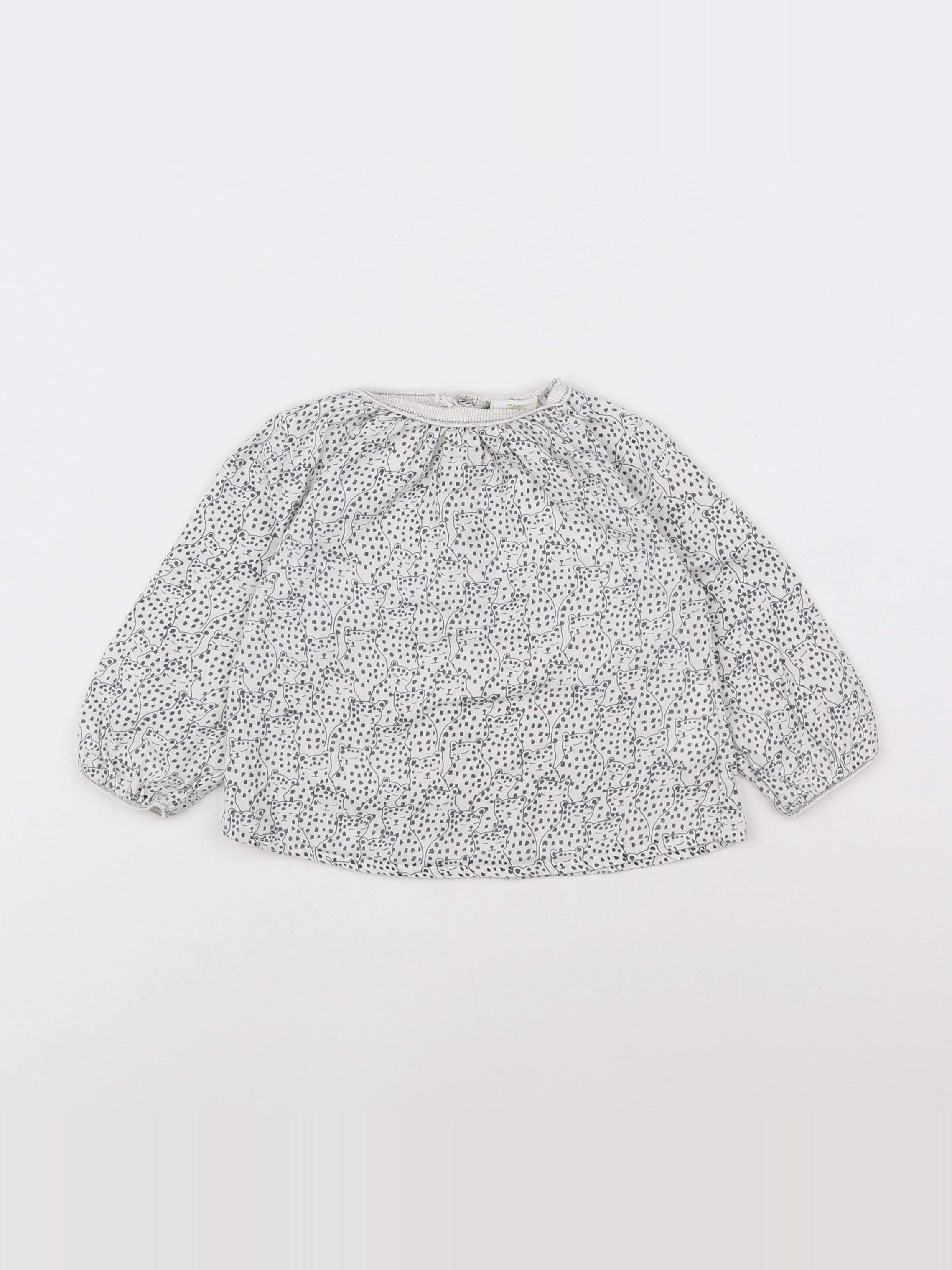 Tape à l'oeil - blouse blanc - 12 mois