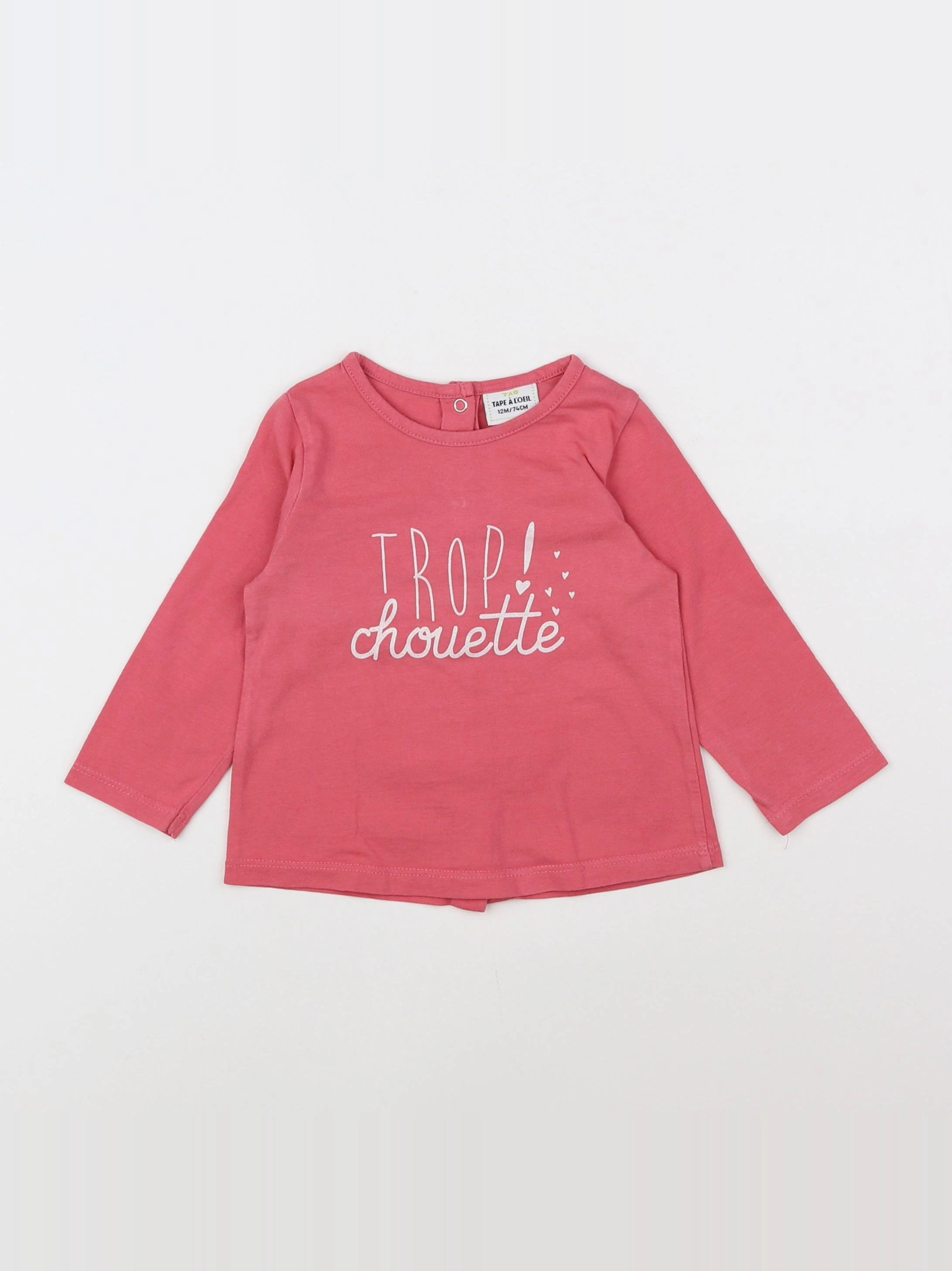 Tape à l'oeil - tee-shirt rose - 12 mois
