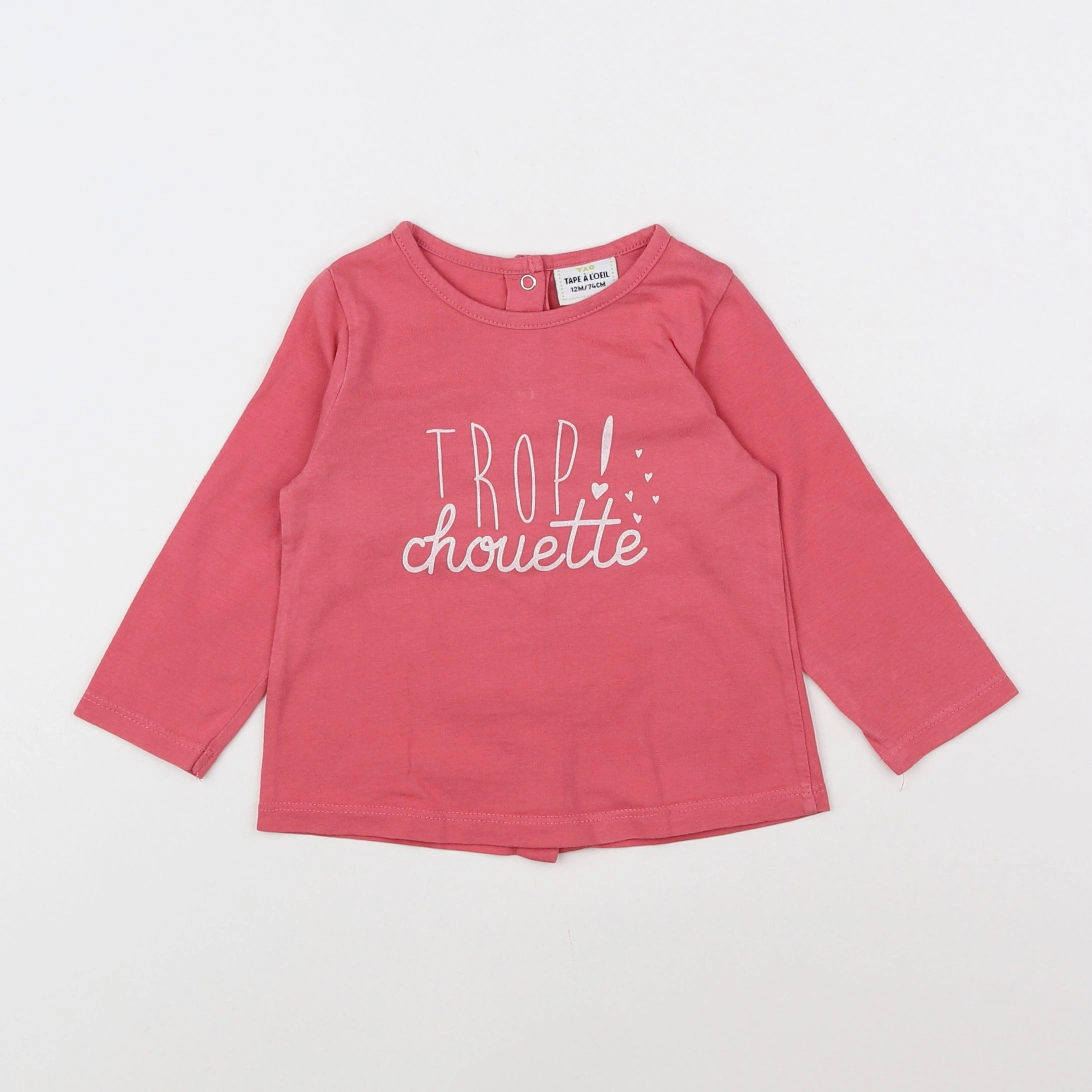 Tape à l'oeil - tee-shirt rose - 12 mois