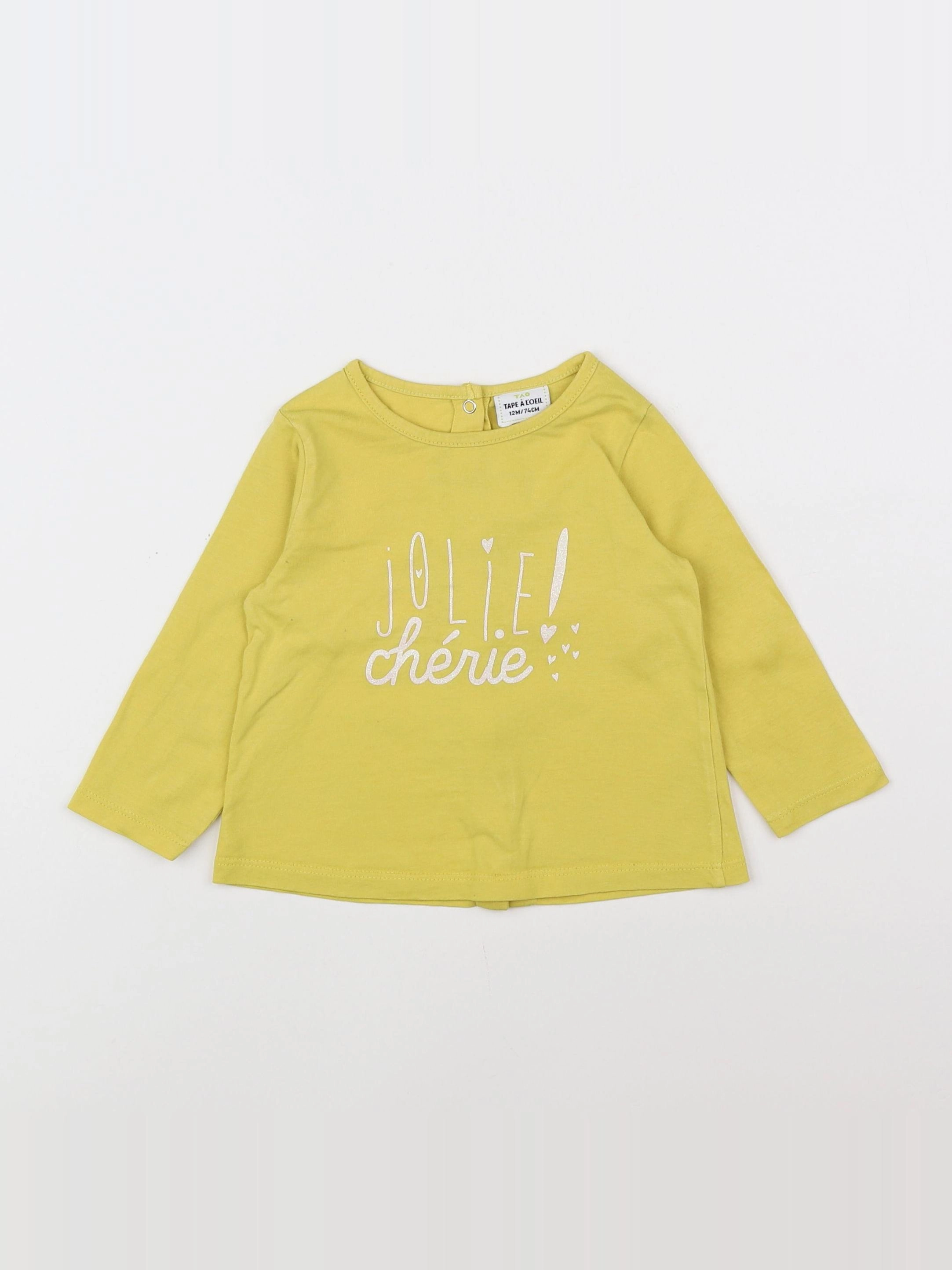 Tape à l'oeil - tee-shirt jaune - 12 mois