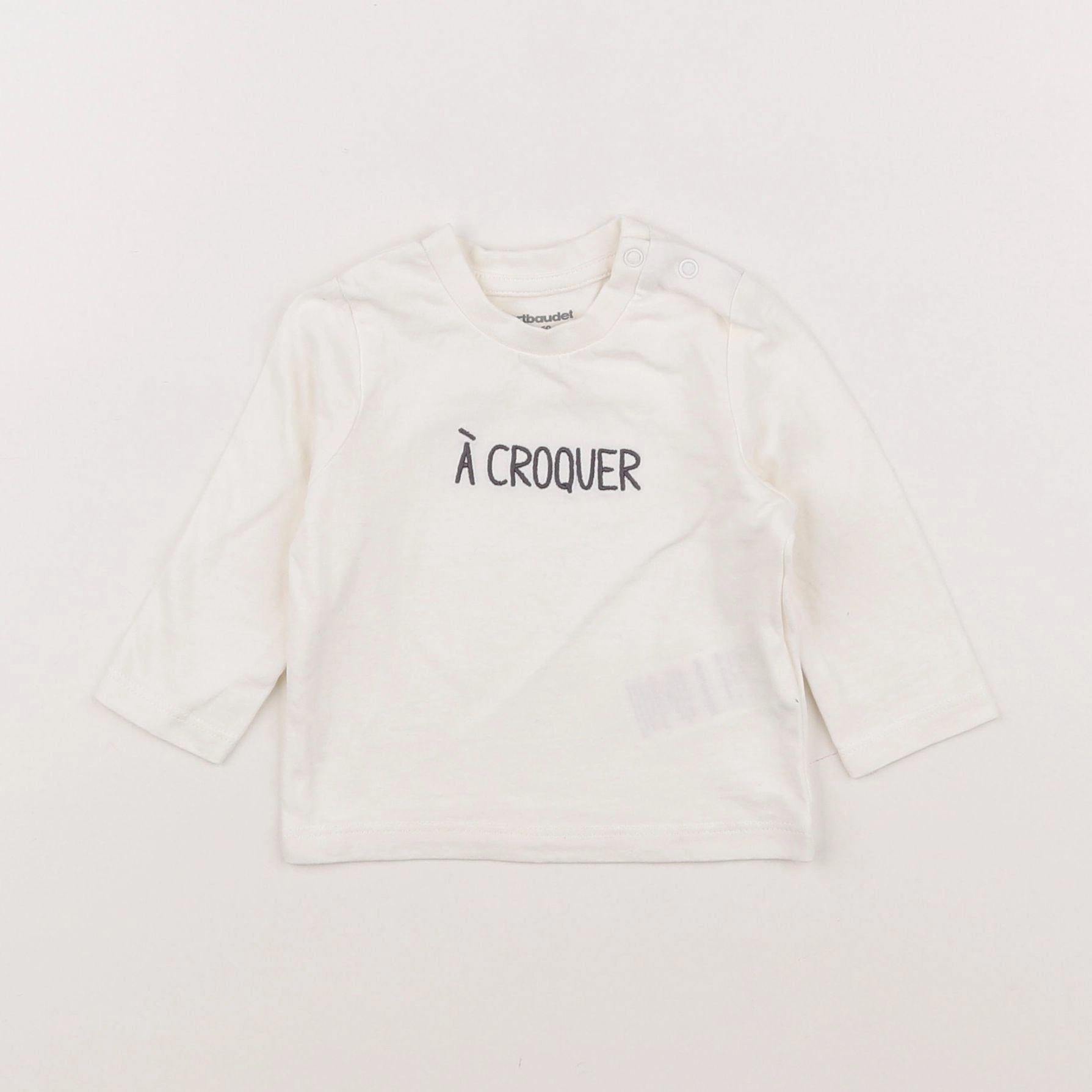 Vertbaudet - tee-shirt beige - 3 mois