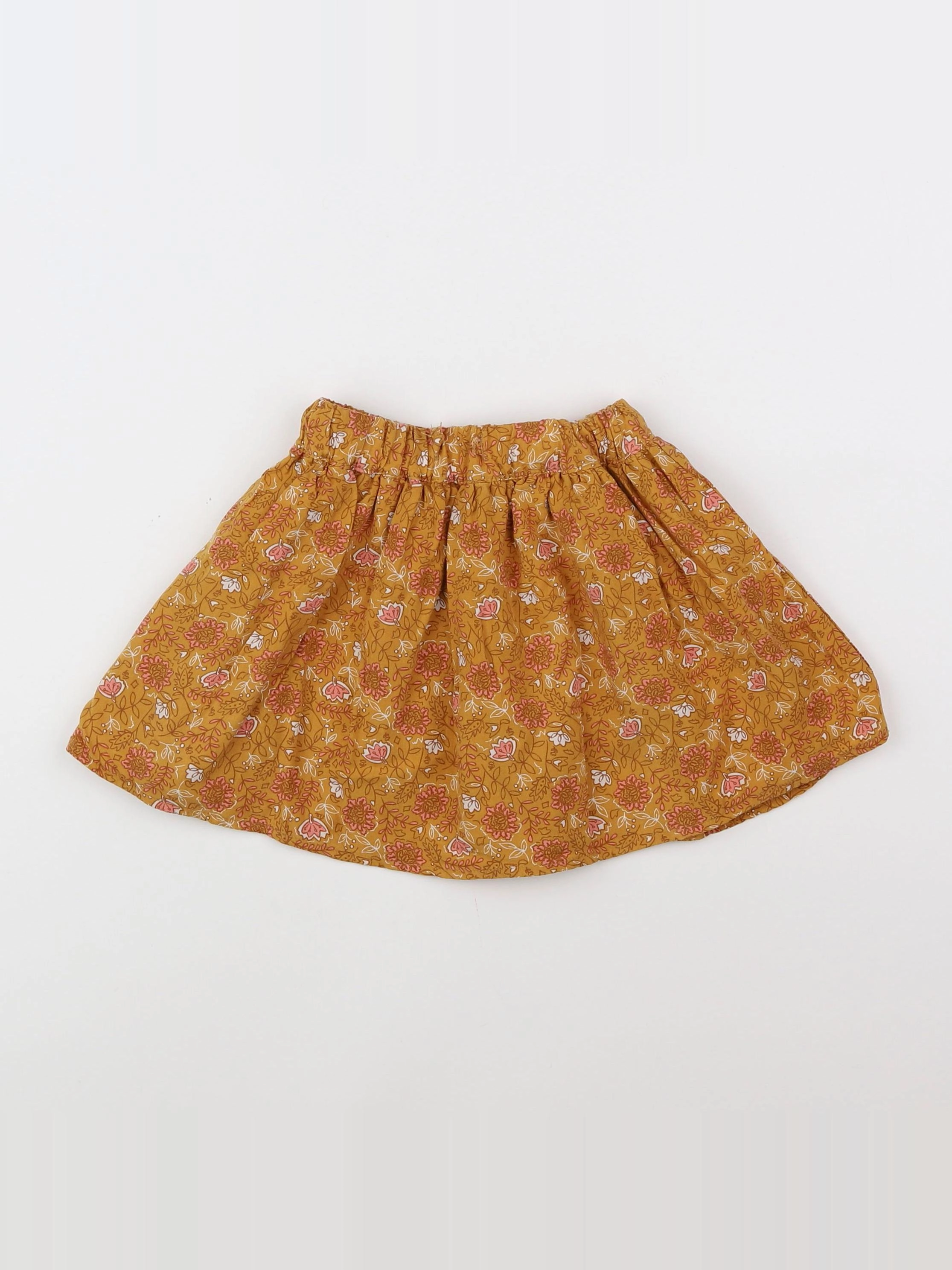 Little Cigogne - jupe orange - 2 ans