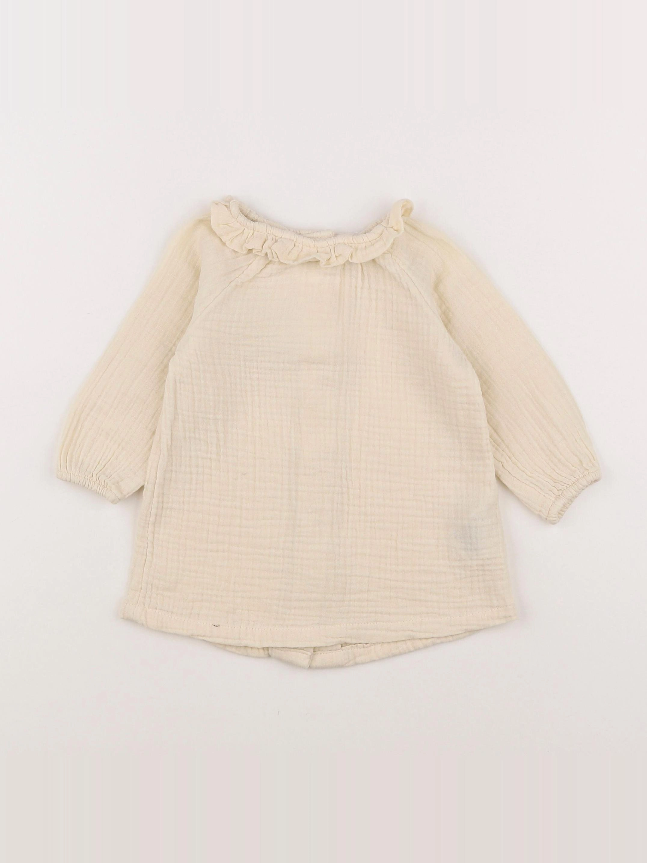 H&M - robe beige - 6 mois