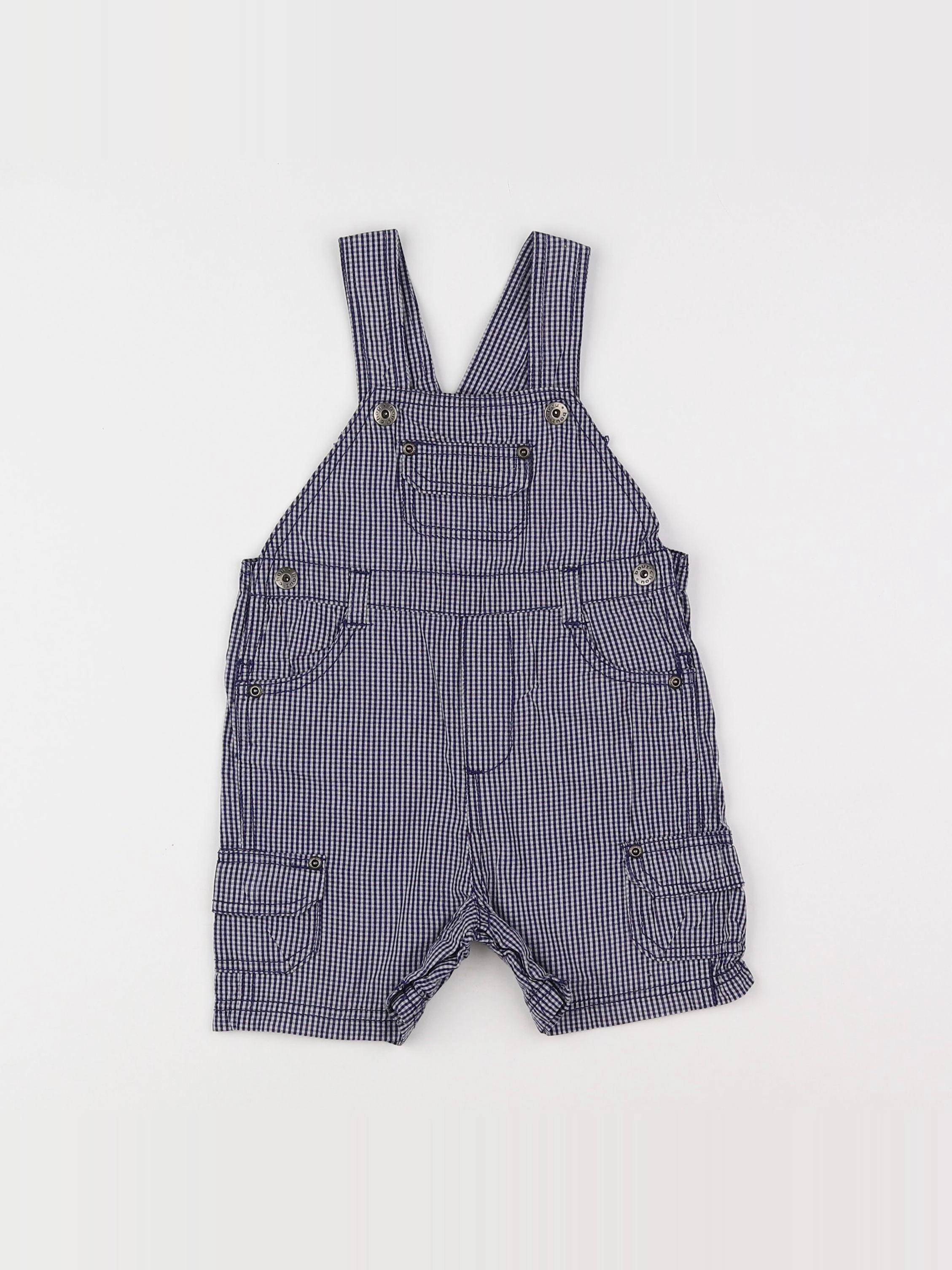 Boutchou - salopette blanc, bleu - 12 mois