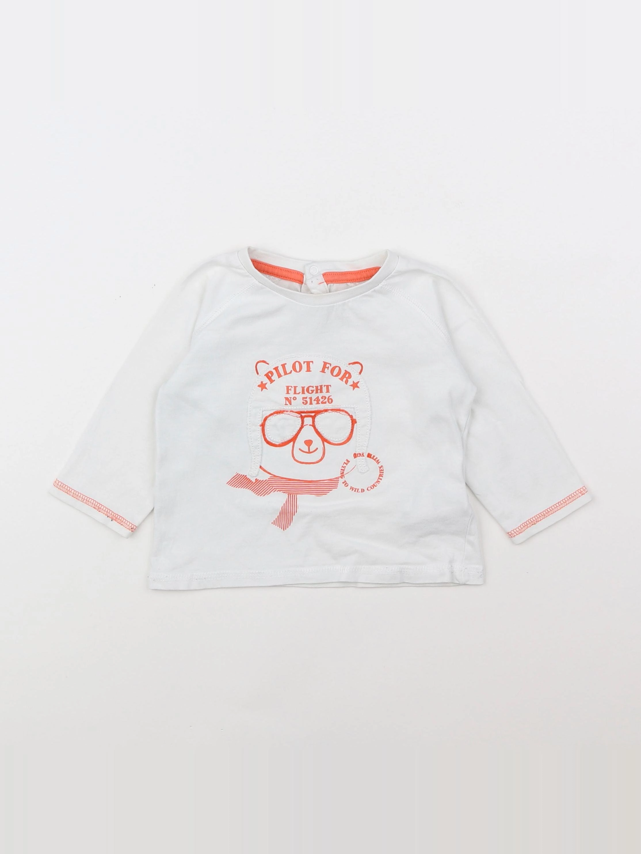 Vertbaudet - tee-shirt blanc - 18 mois