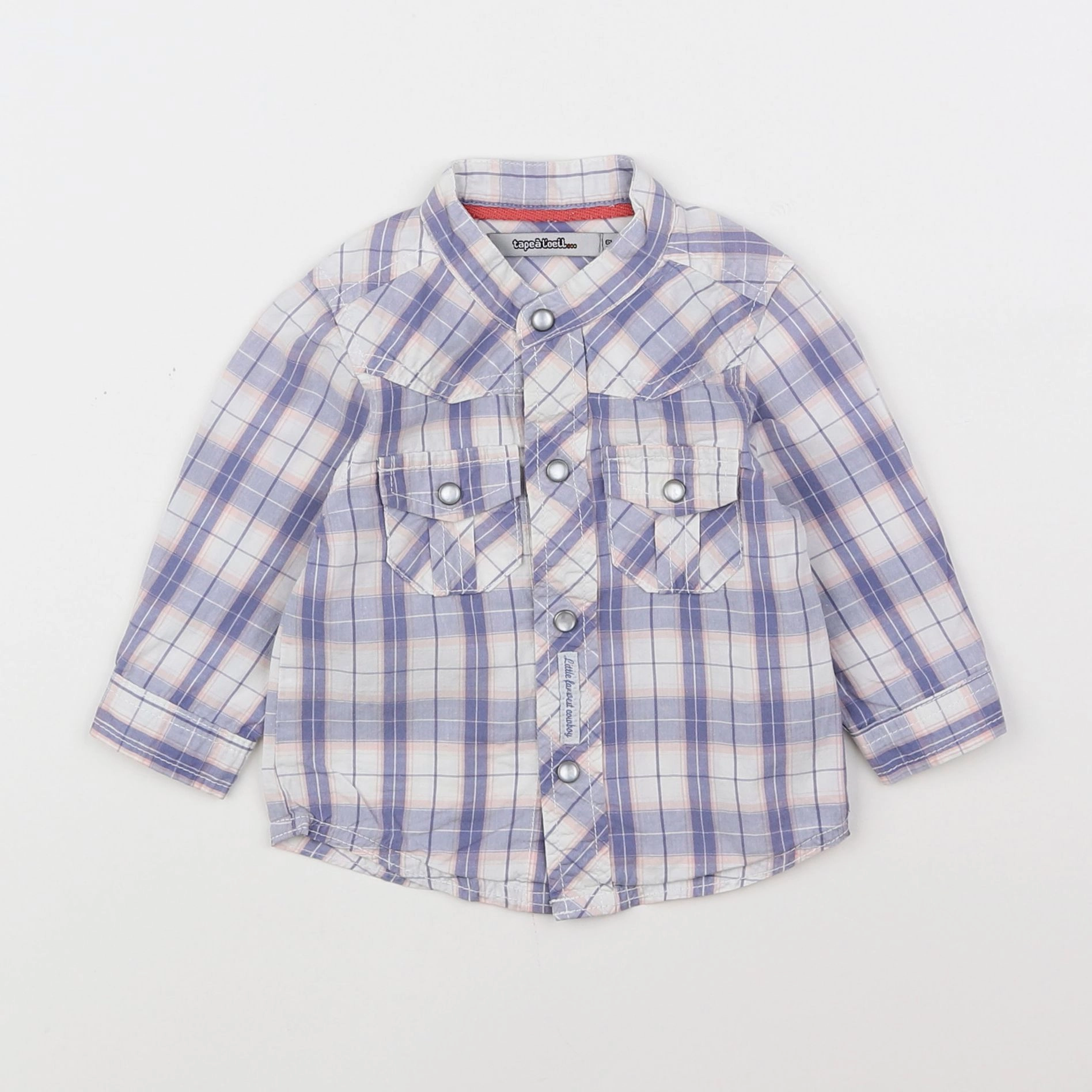 Tape à l'oeil - chemise blanc, bleu - 6 mois