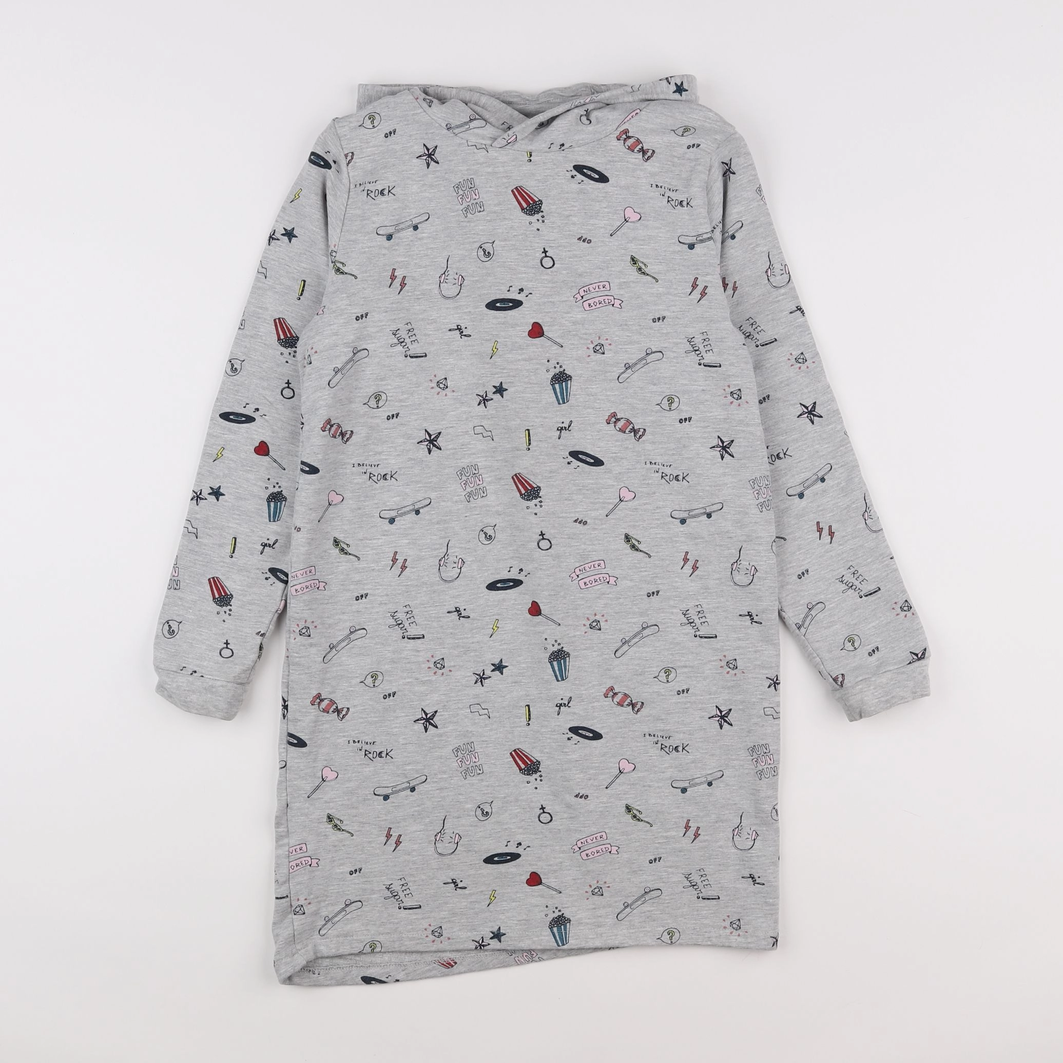 Vertbaudet - robe gris - 10 ans