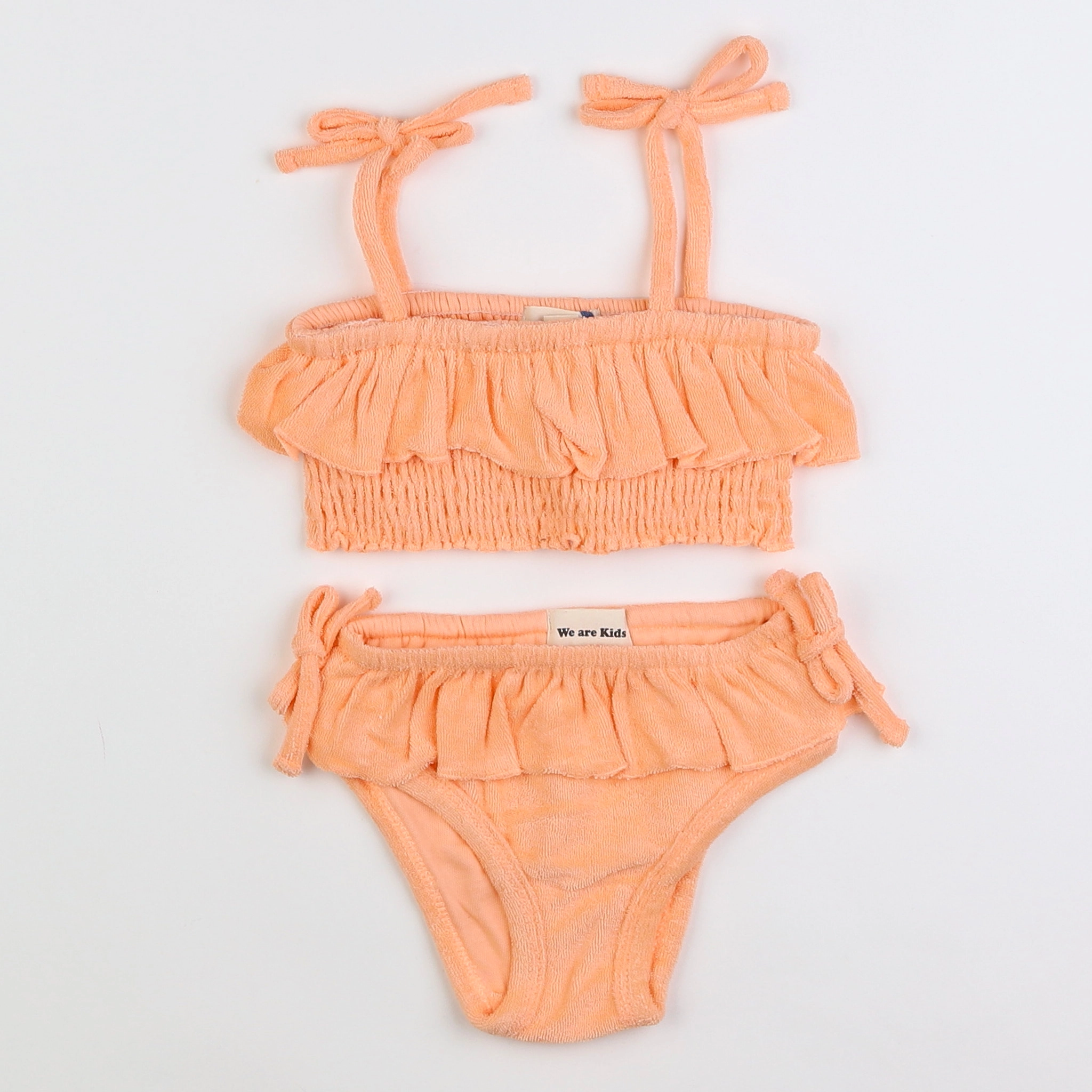 We are kids - maillot de bain éponge orange (neuf) - 6/12 mois