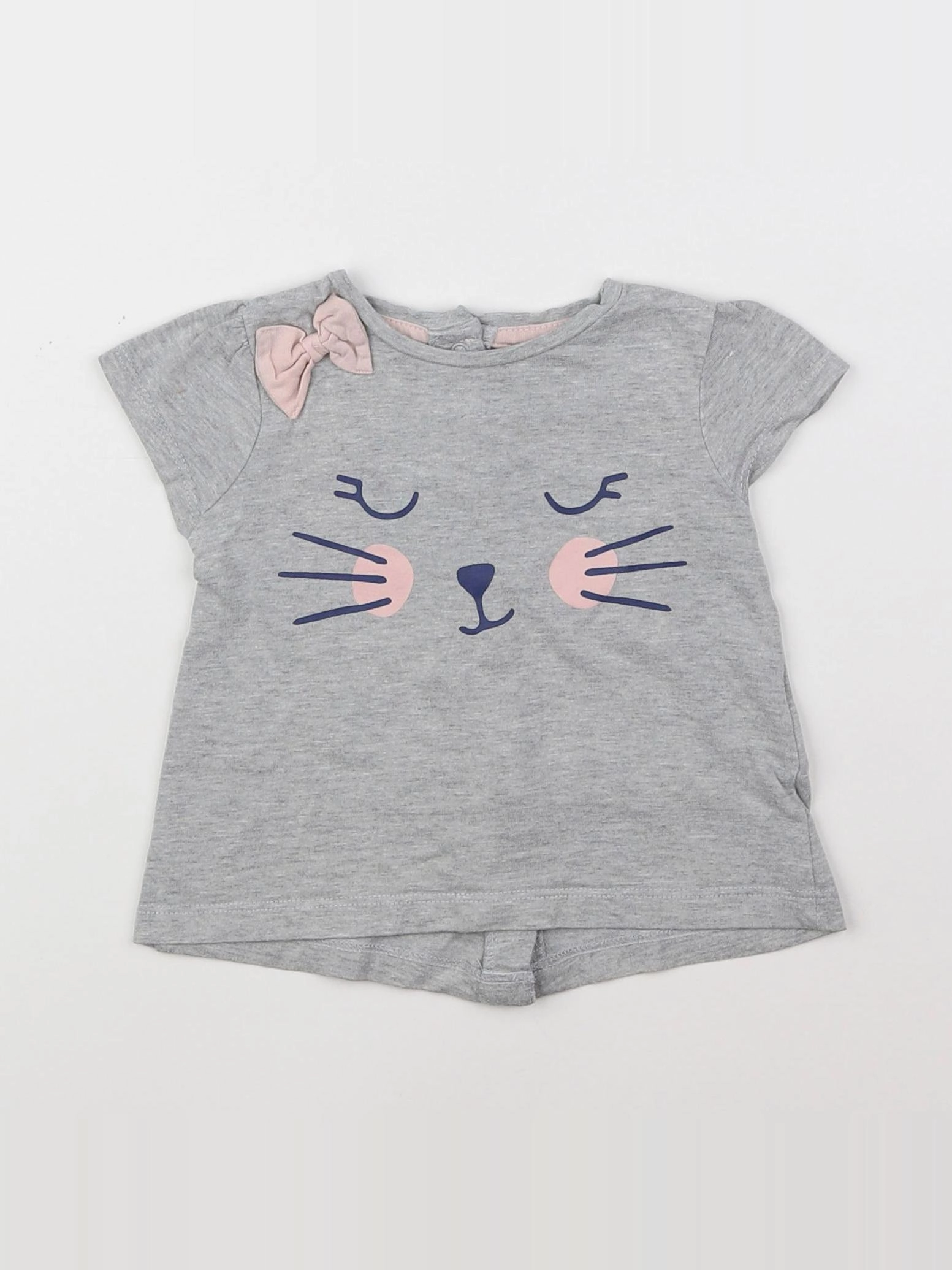Vertbaudet - tee-shirt gris - 6 mois