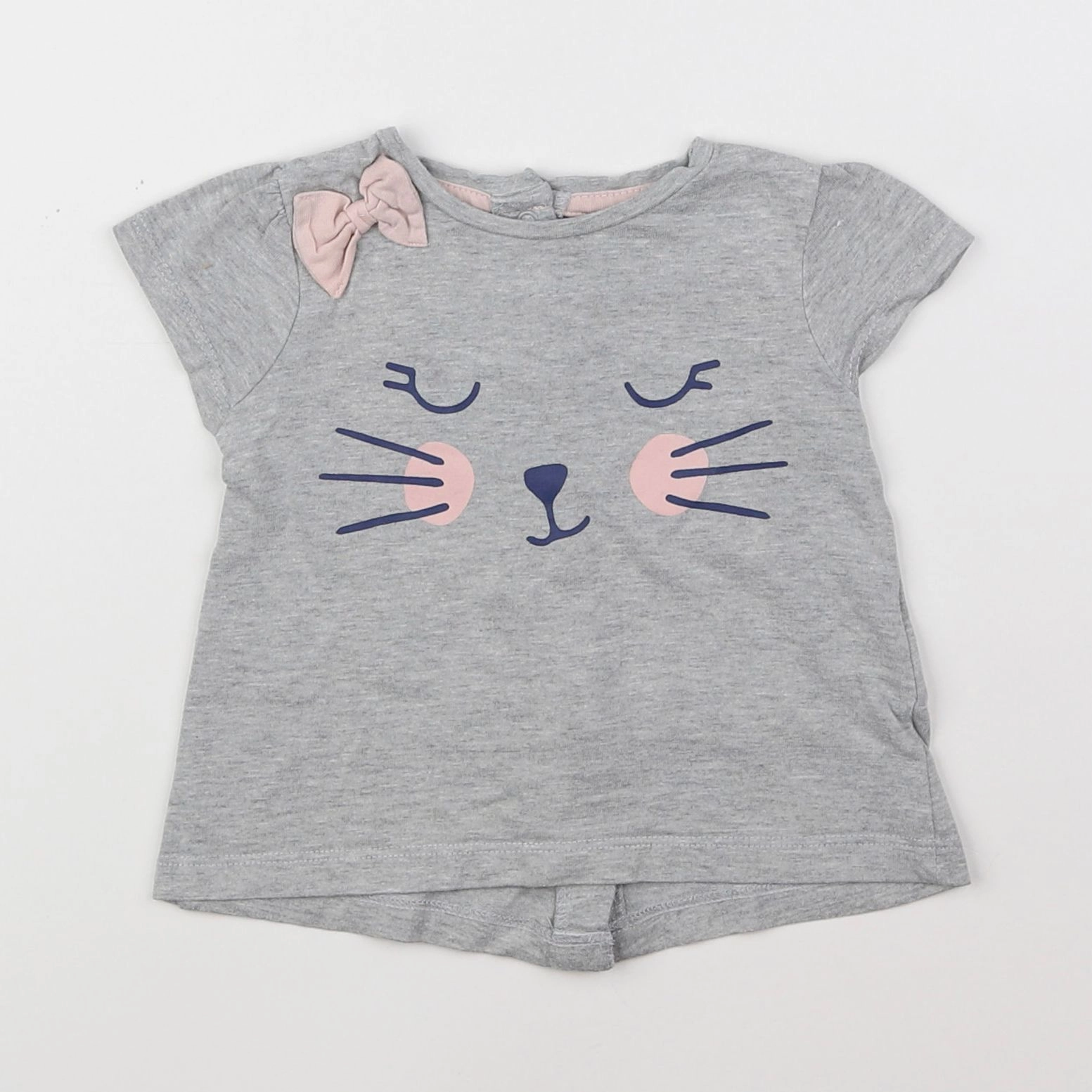 Vertbaudet - tee-shirt gris - 6 mois