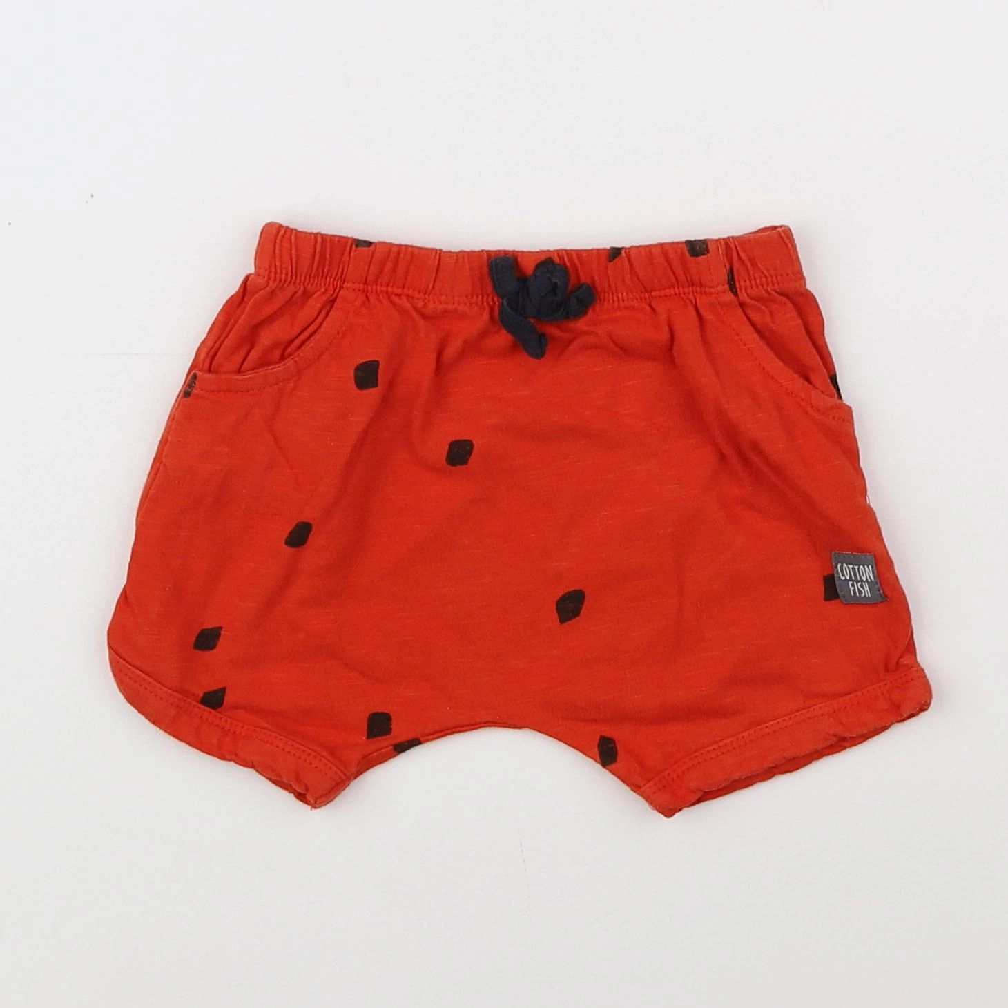 Cotton Fish - short rouge, noir - 12 mois