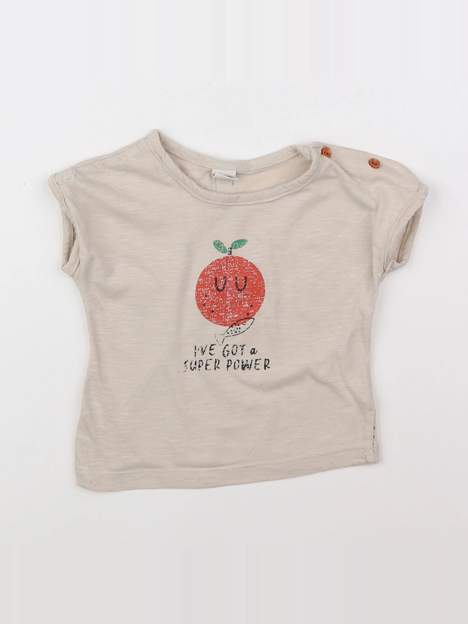 Cotton Fish - tee-shirt marron, rouge - 12 mois