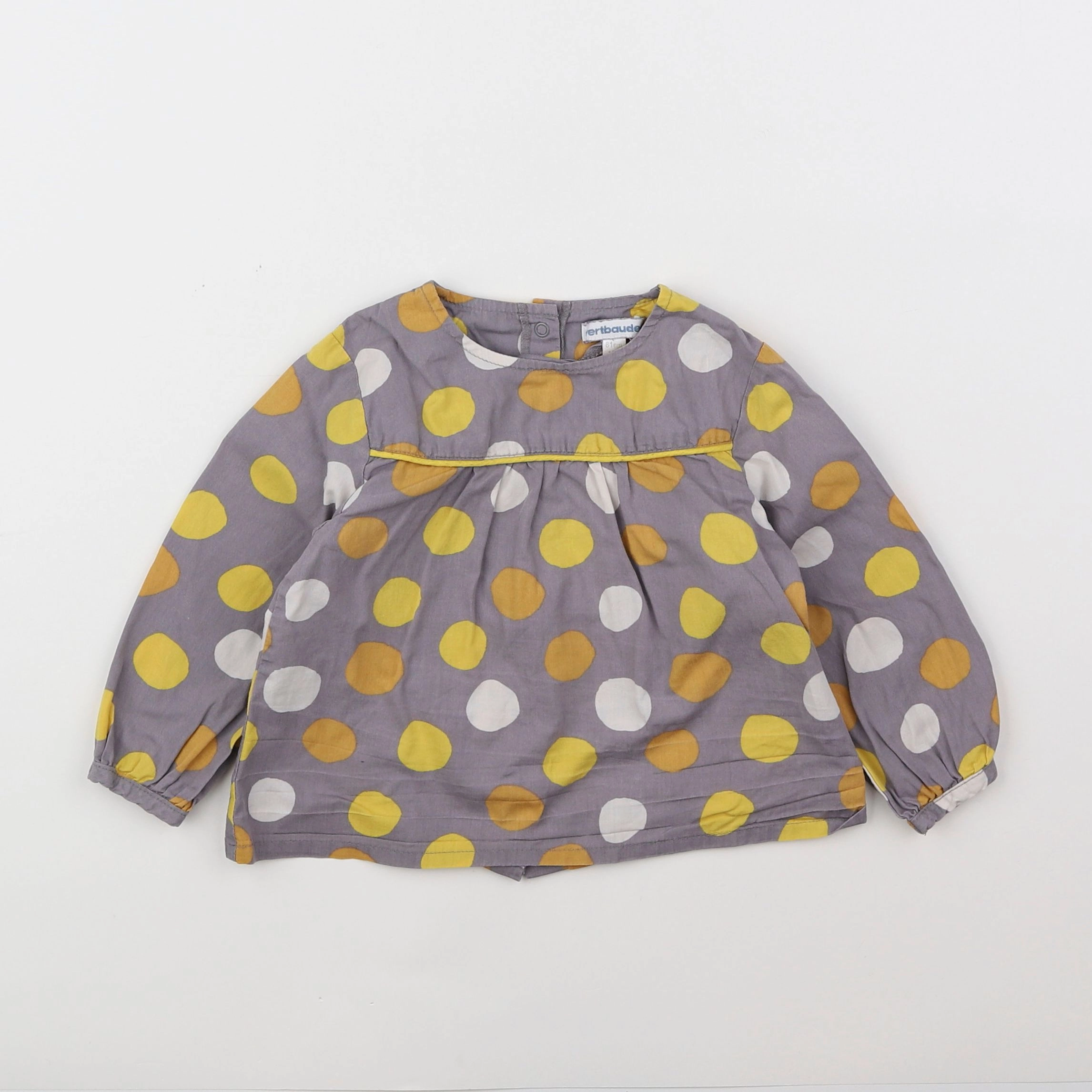 Vertbaudet - blouse marron, jaune - 18 mois