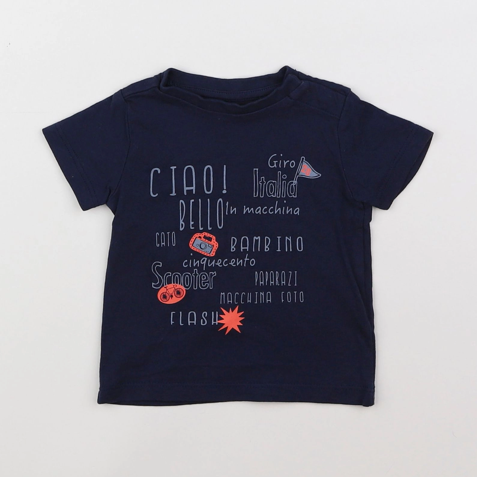 Vertbaudet - tee-shirt bleu - 3 mois