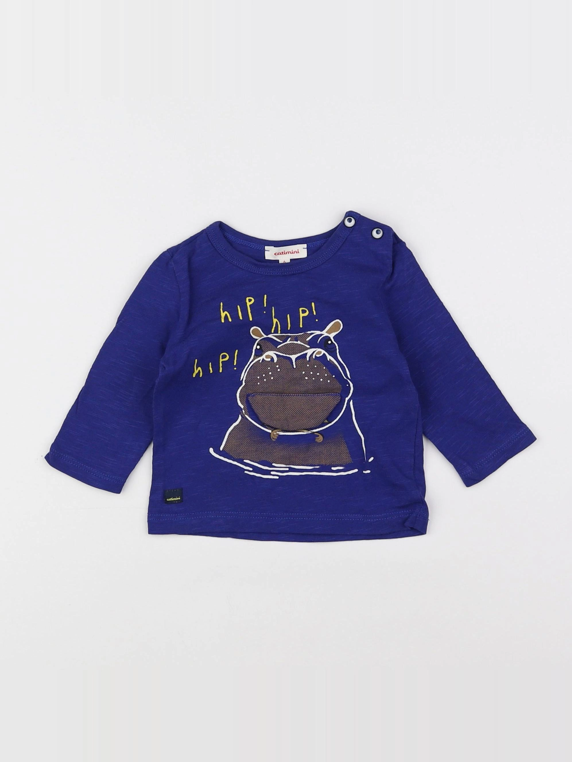 Catimini - tee-shirt bleu - 6 mois