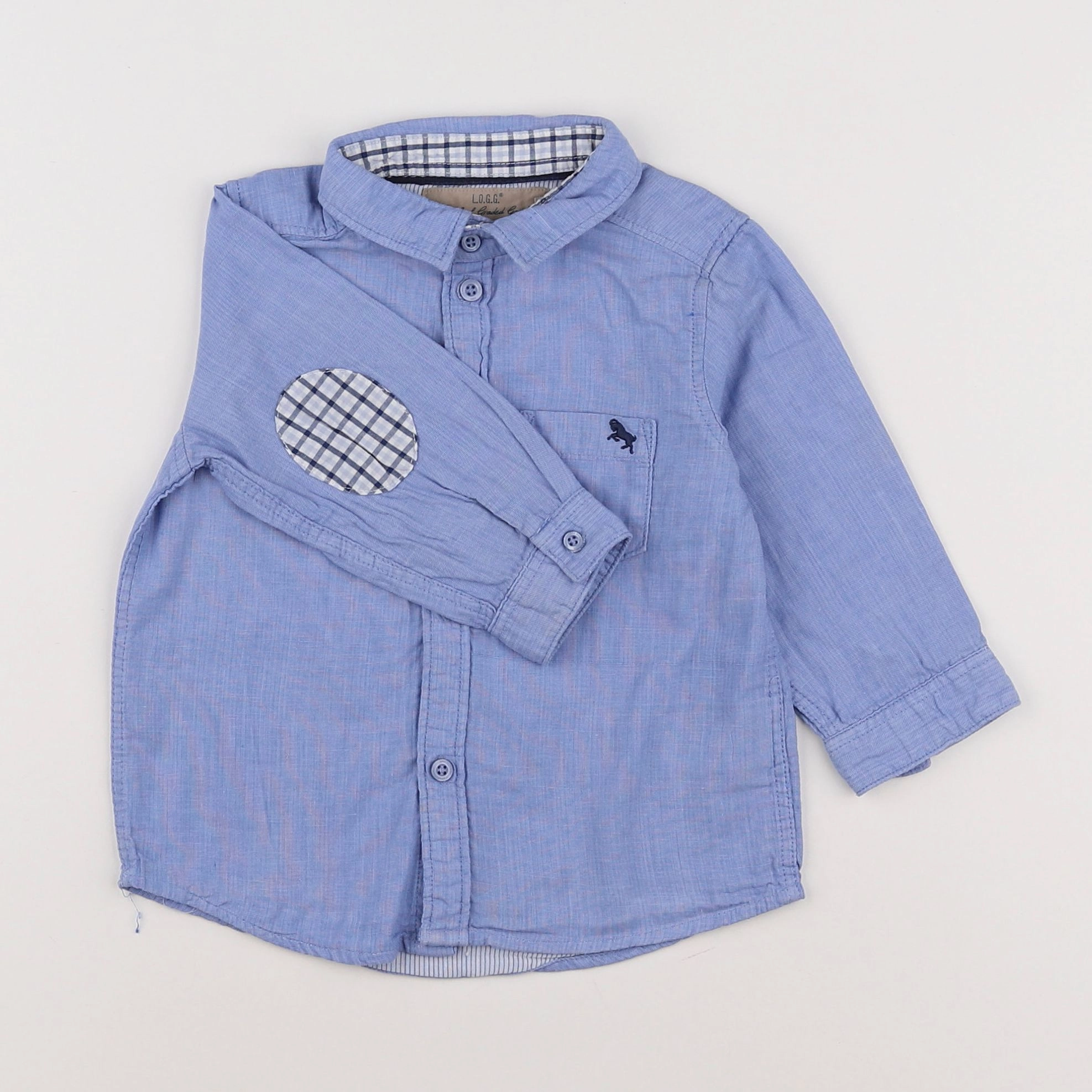 H&M - chemise bleu - 9/12 mois