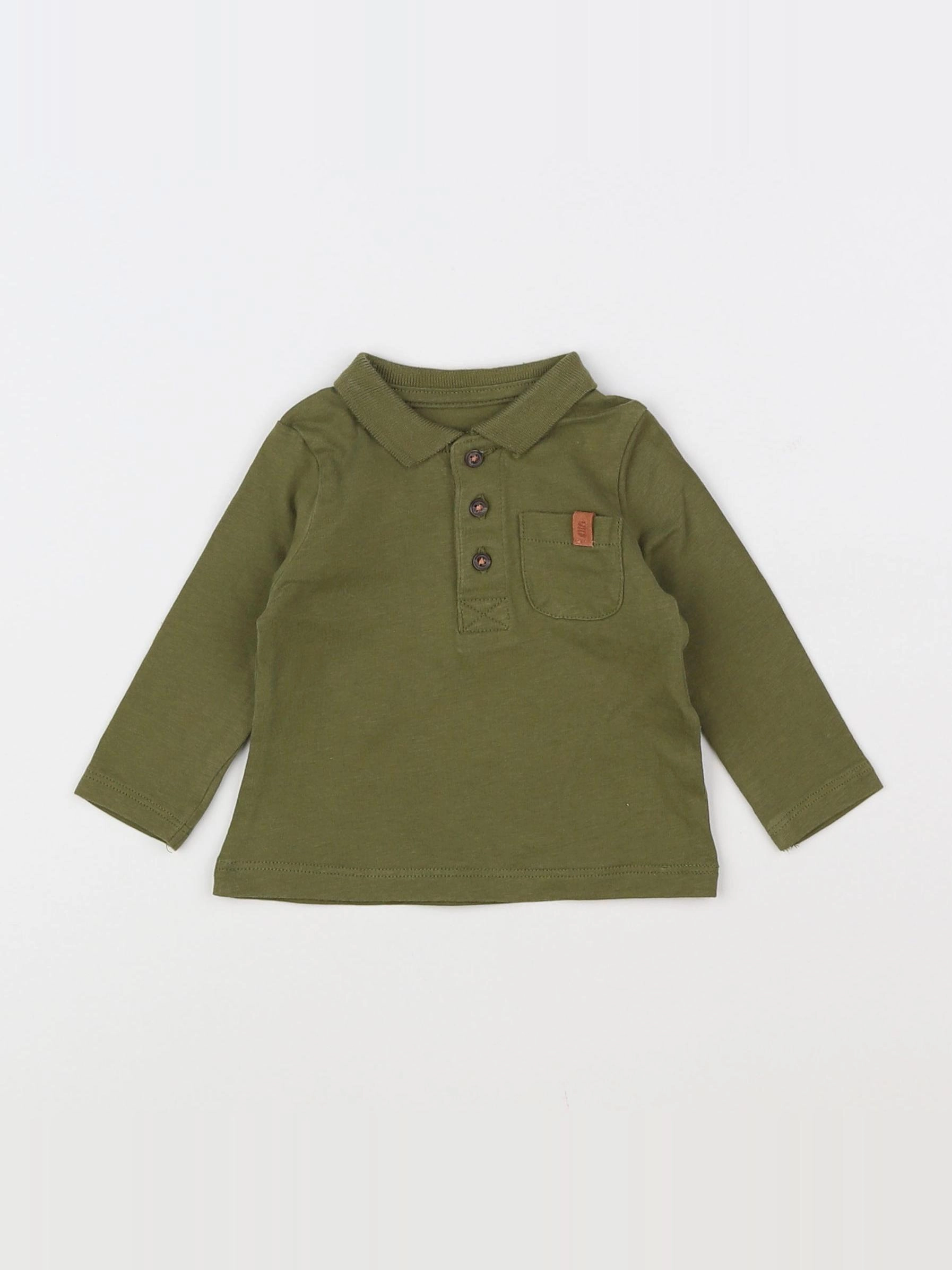 Vertbaudet - polo vert - 3 mois