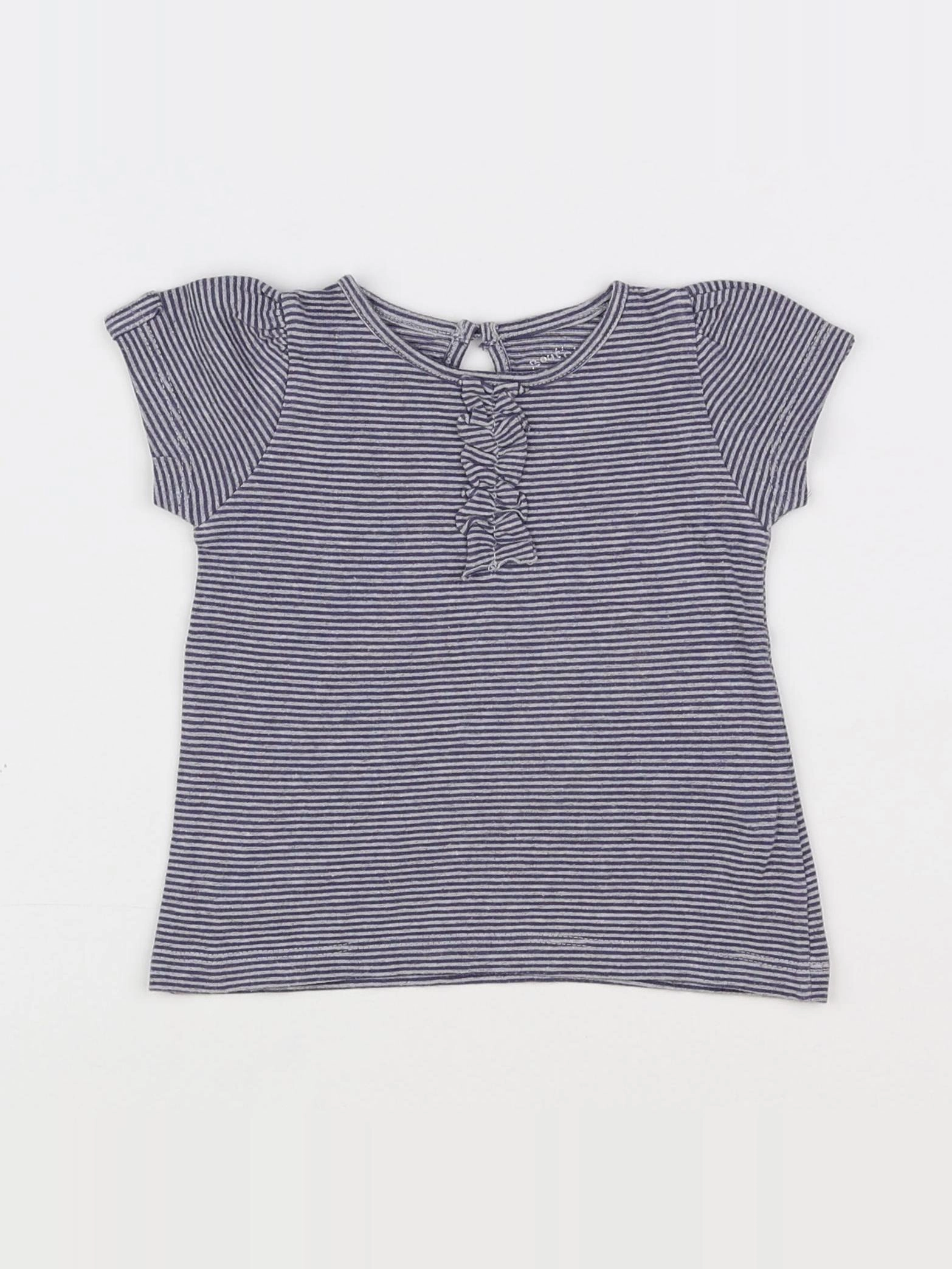 Boutchou - tee-shirt bleu, gris - 9 mois