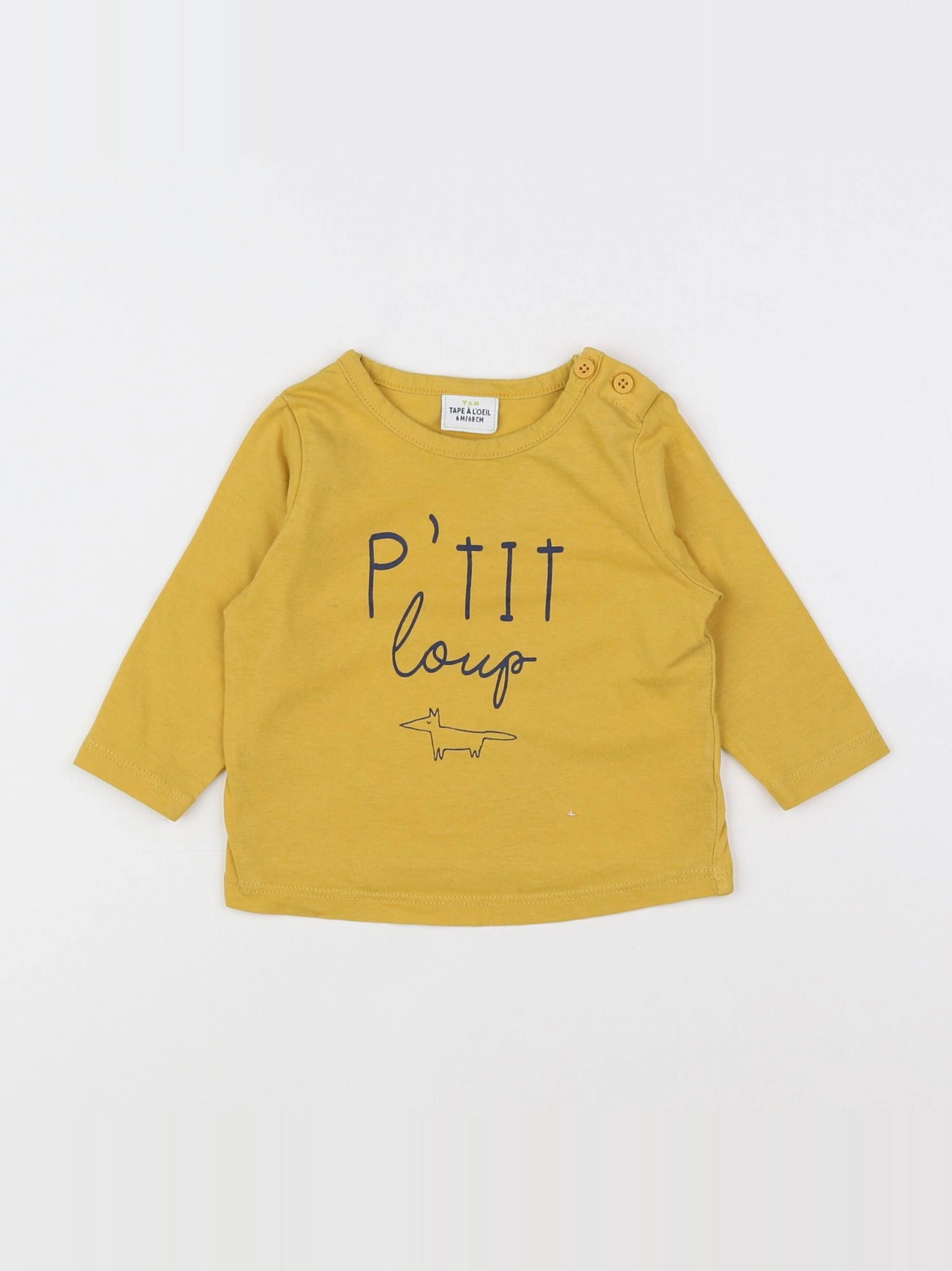Tape à l'oeil - tee-shirt jaune - 6 mois