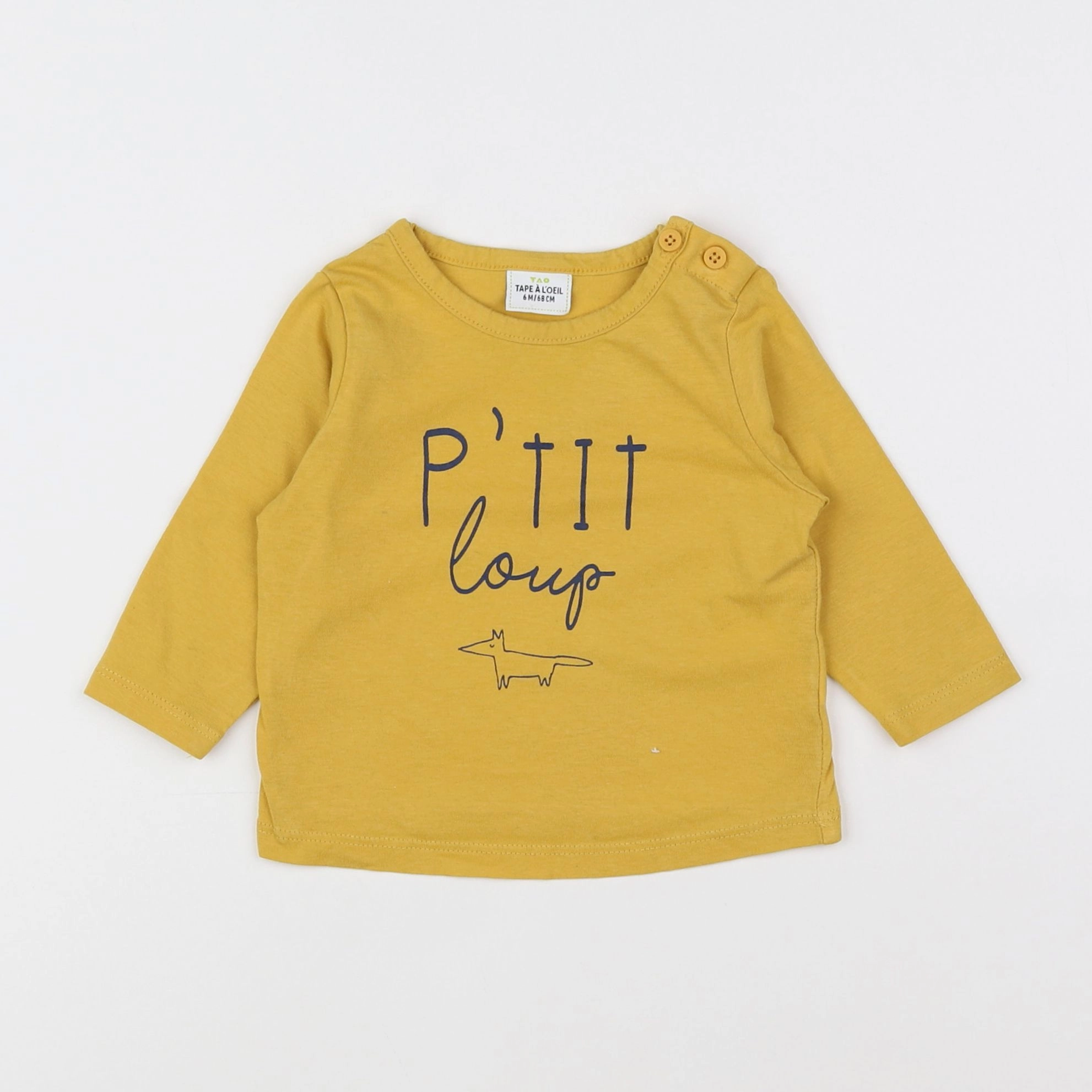 Tape à l'oeil - tee-shirt jaune - 6 mois