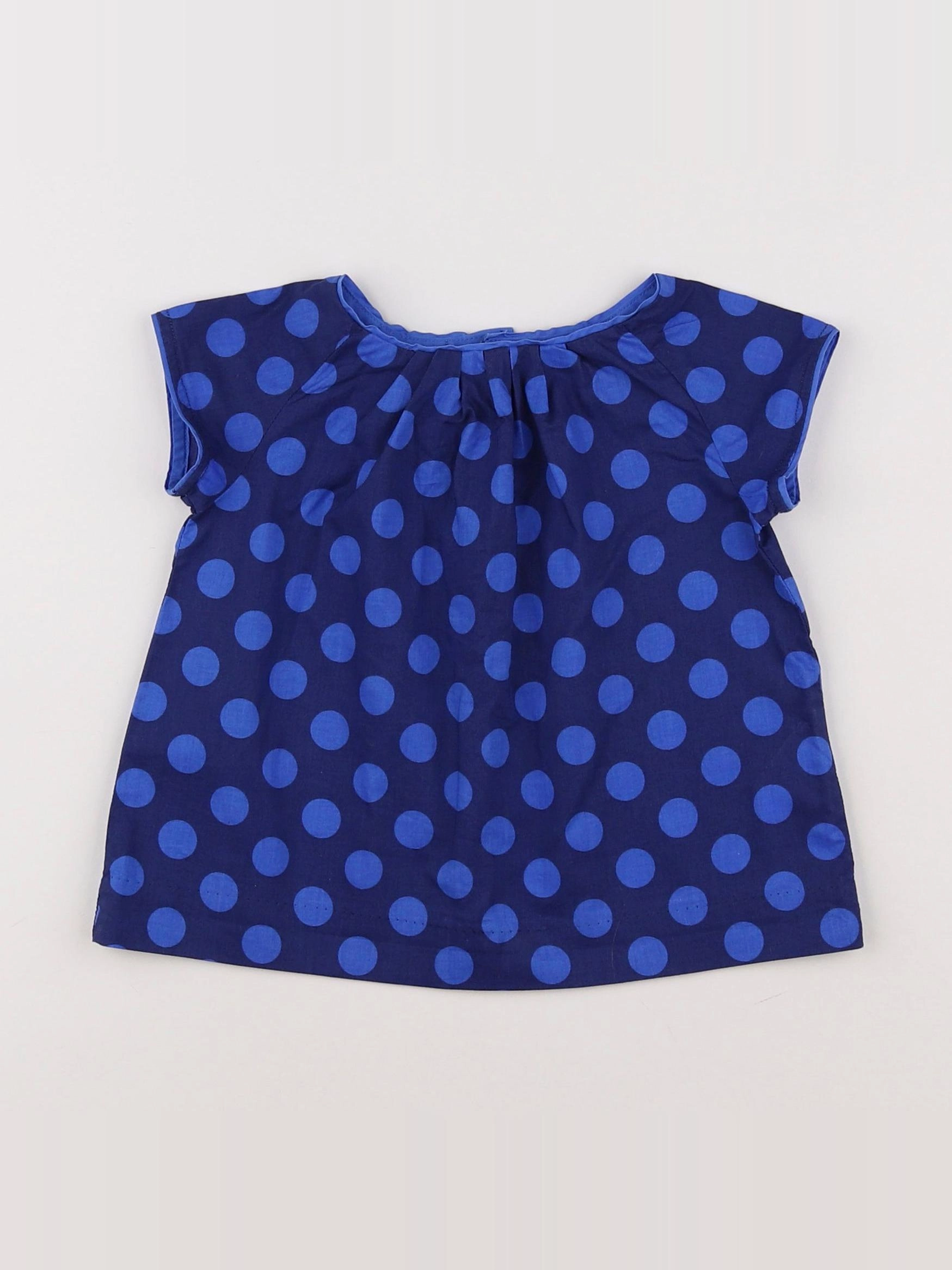 Jacadi - blouse bleu - 12 mois
