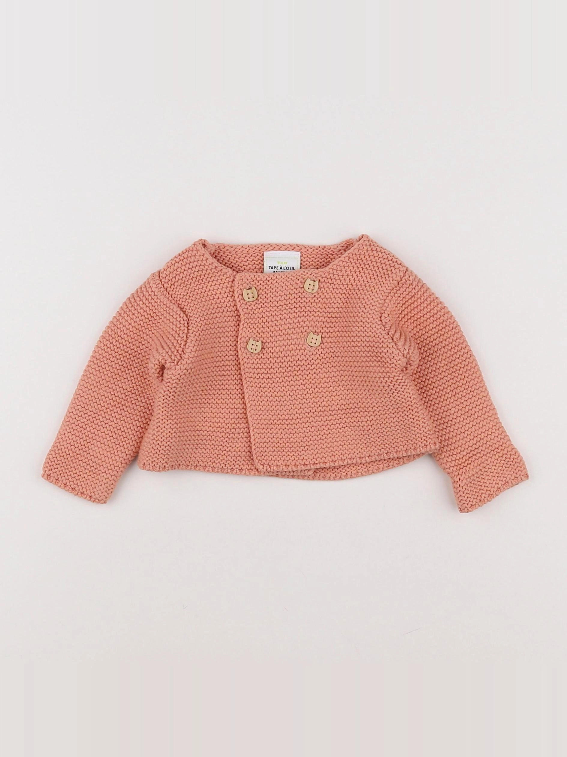 Tape à l'oeil - gilet rose - 3 mois