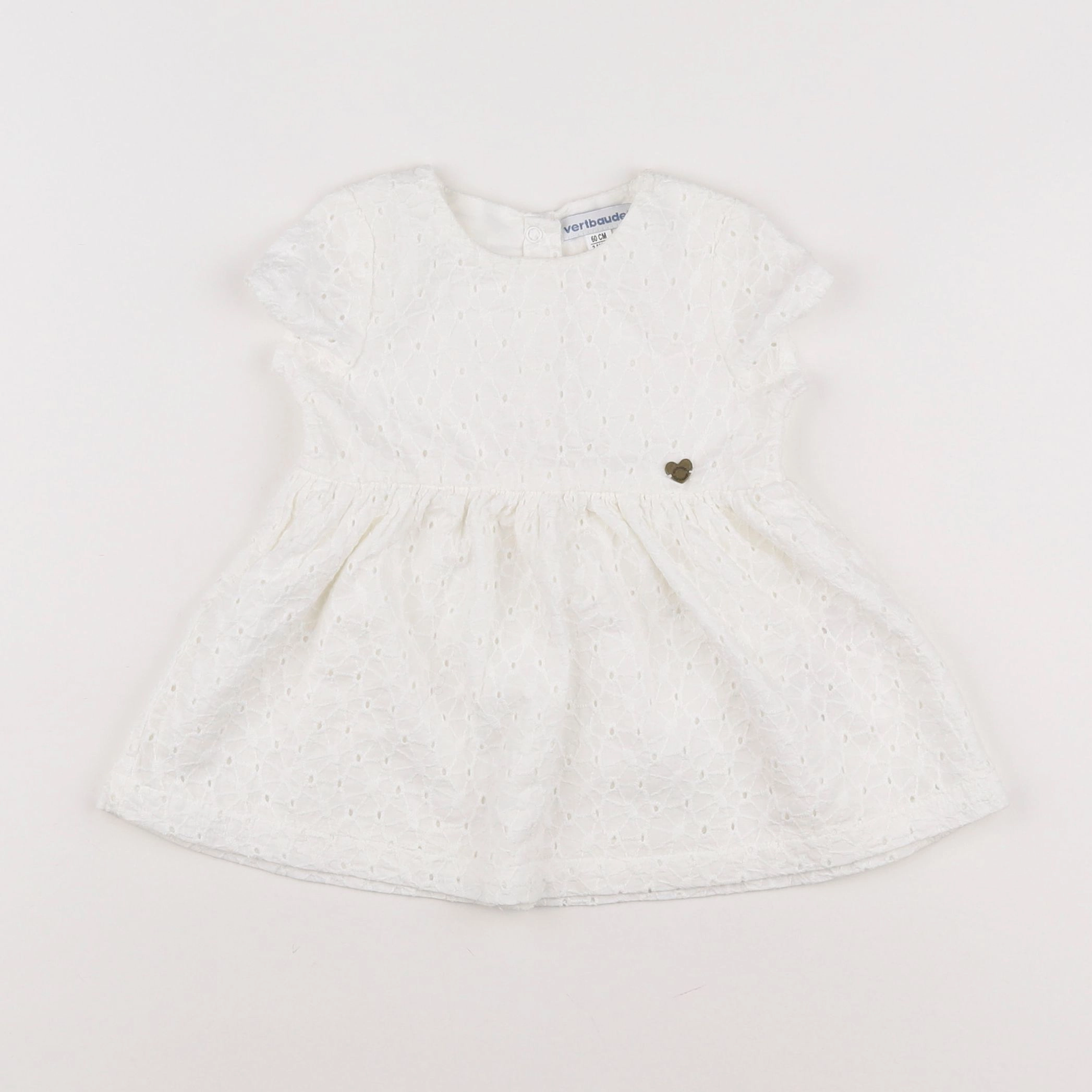 Vertbaudet - robe blanc - 3 mois