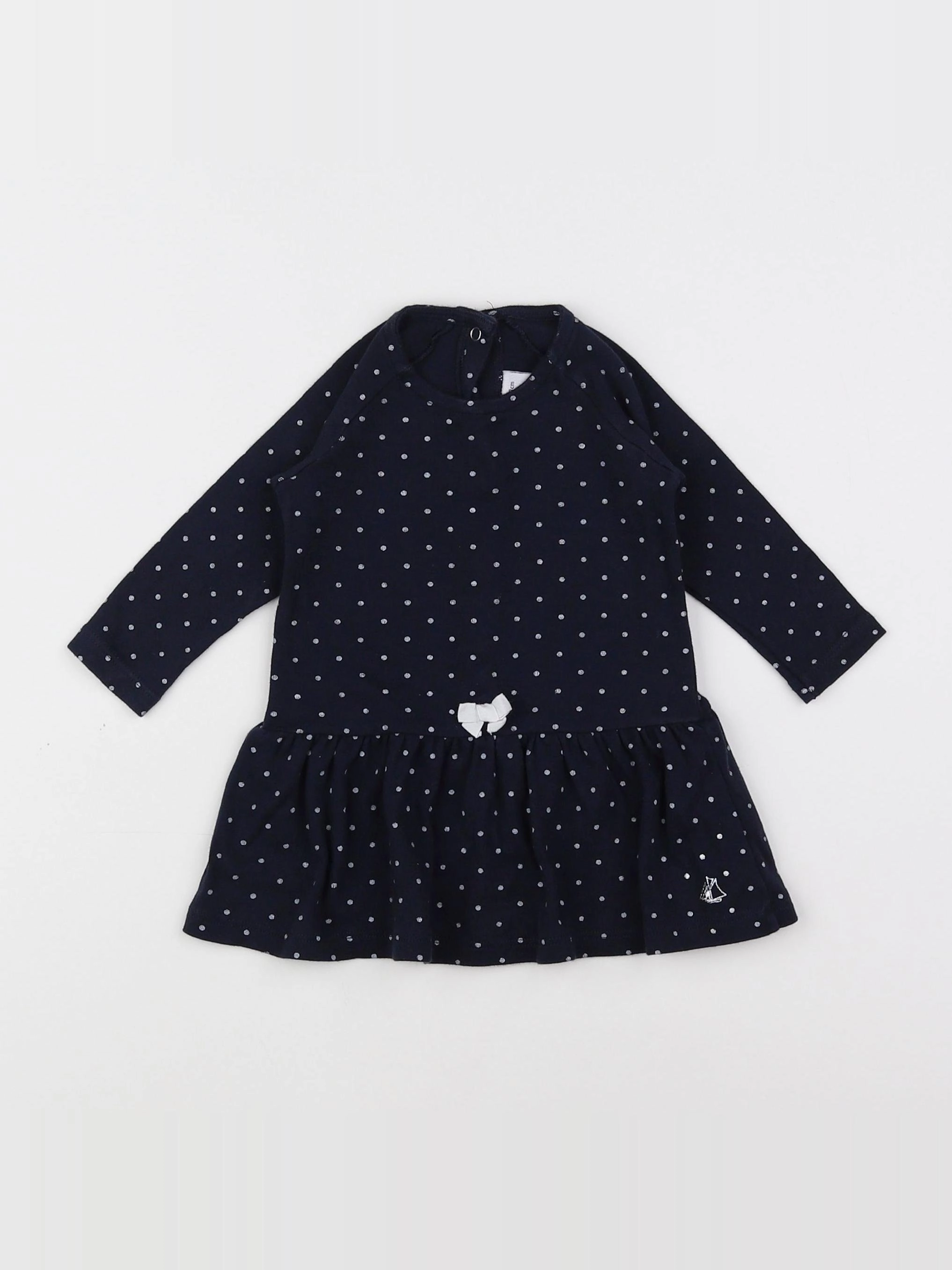 Petit Bateau - robe bleu - 6 mois