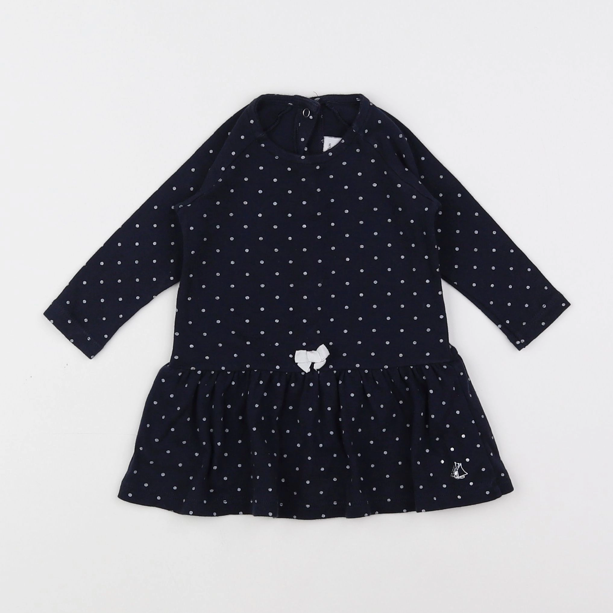 Petit Bateau - robe bleu - 6 mois