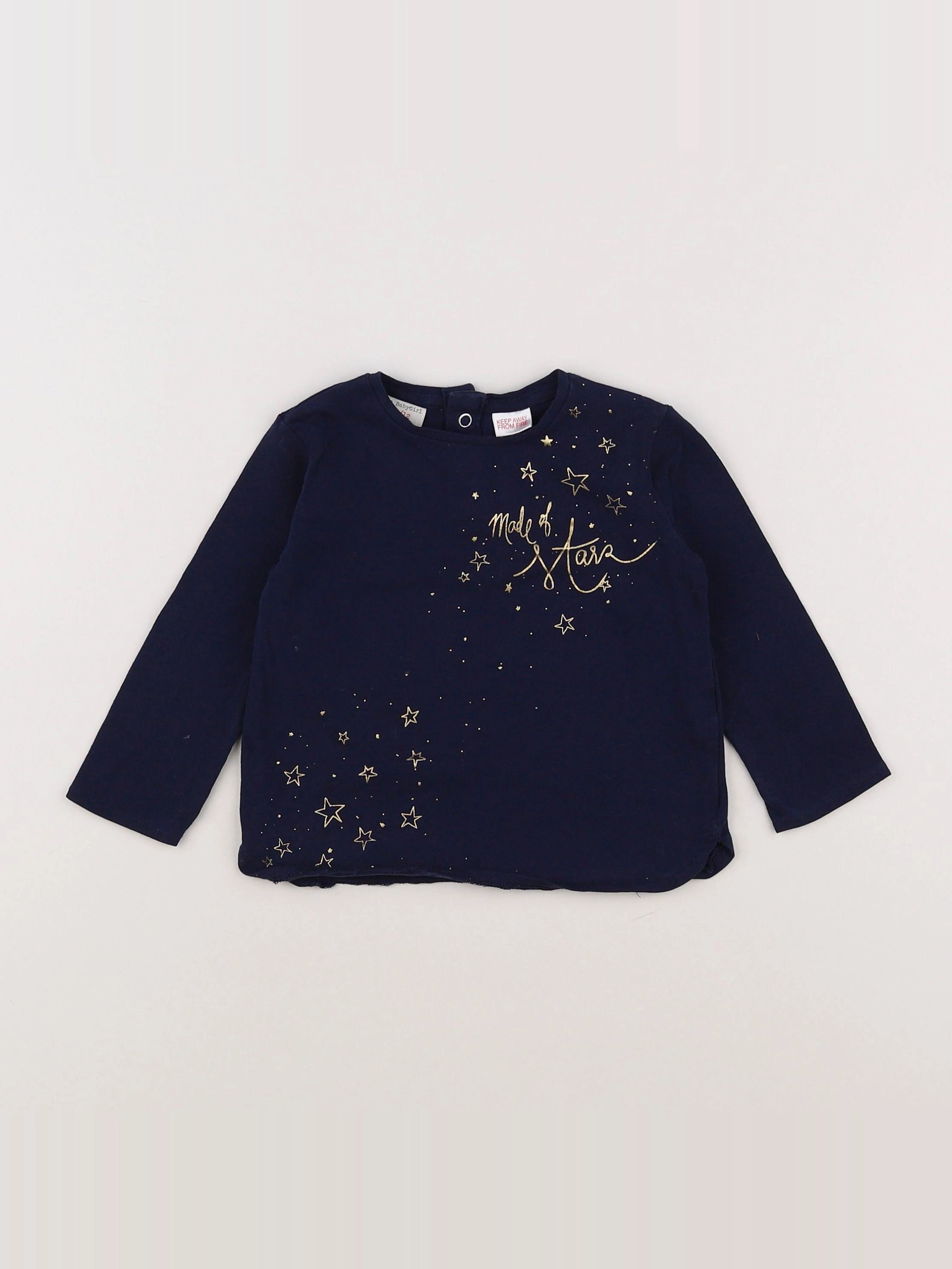 Zara - tee-shirt bleu - 9/12 mois