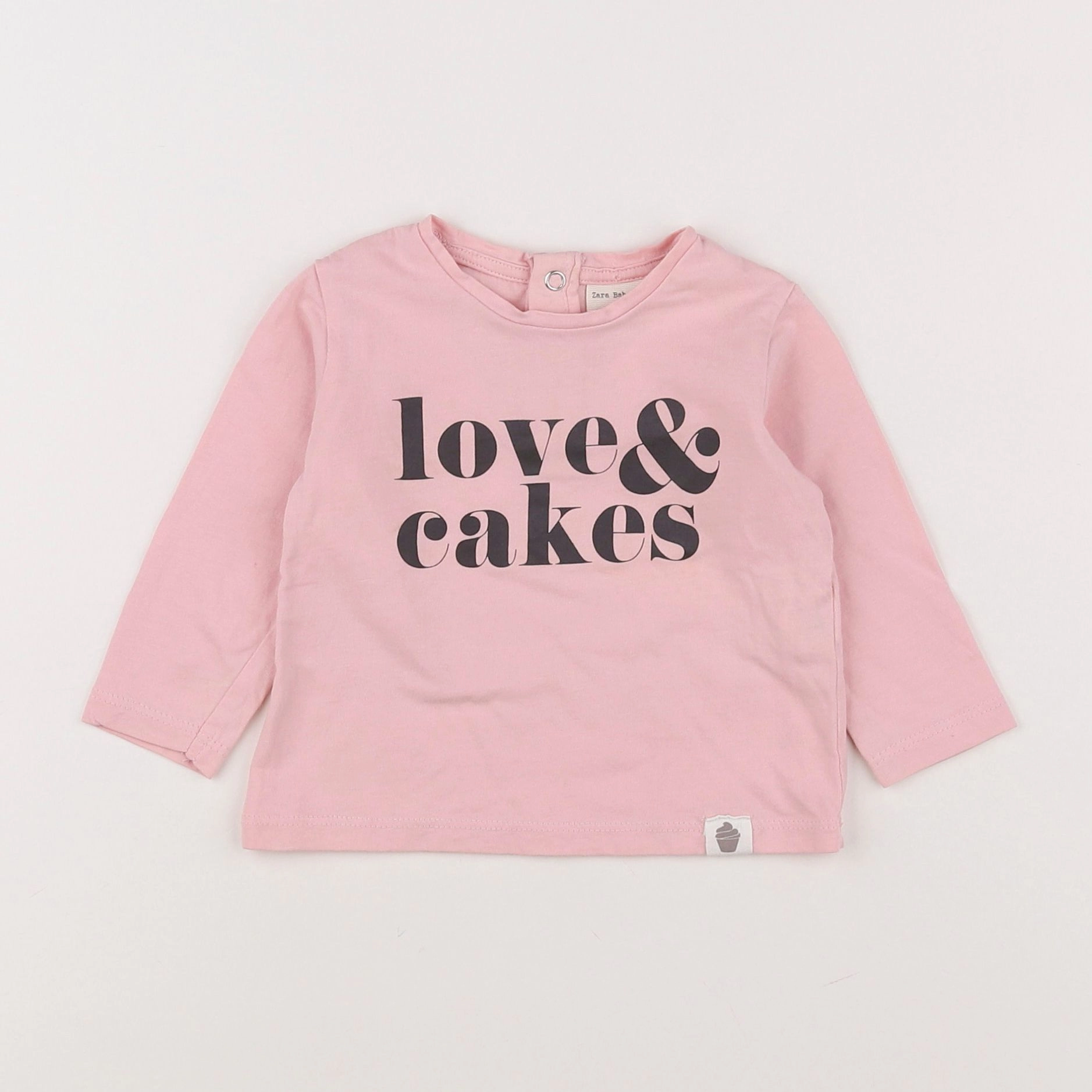 Zara - tee-shirt rose - 3/6 mois