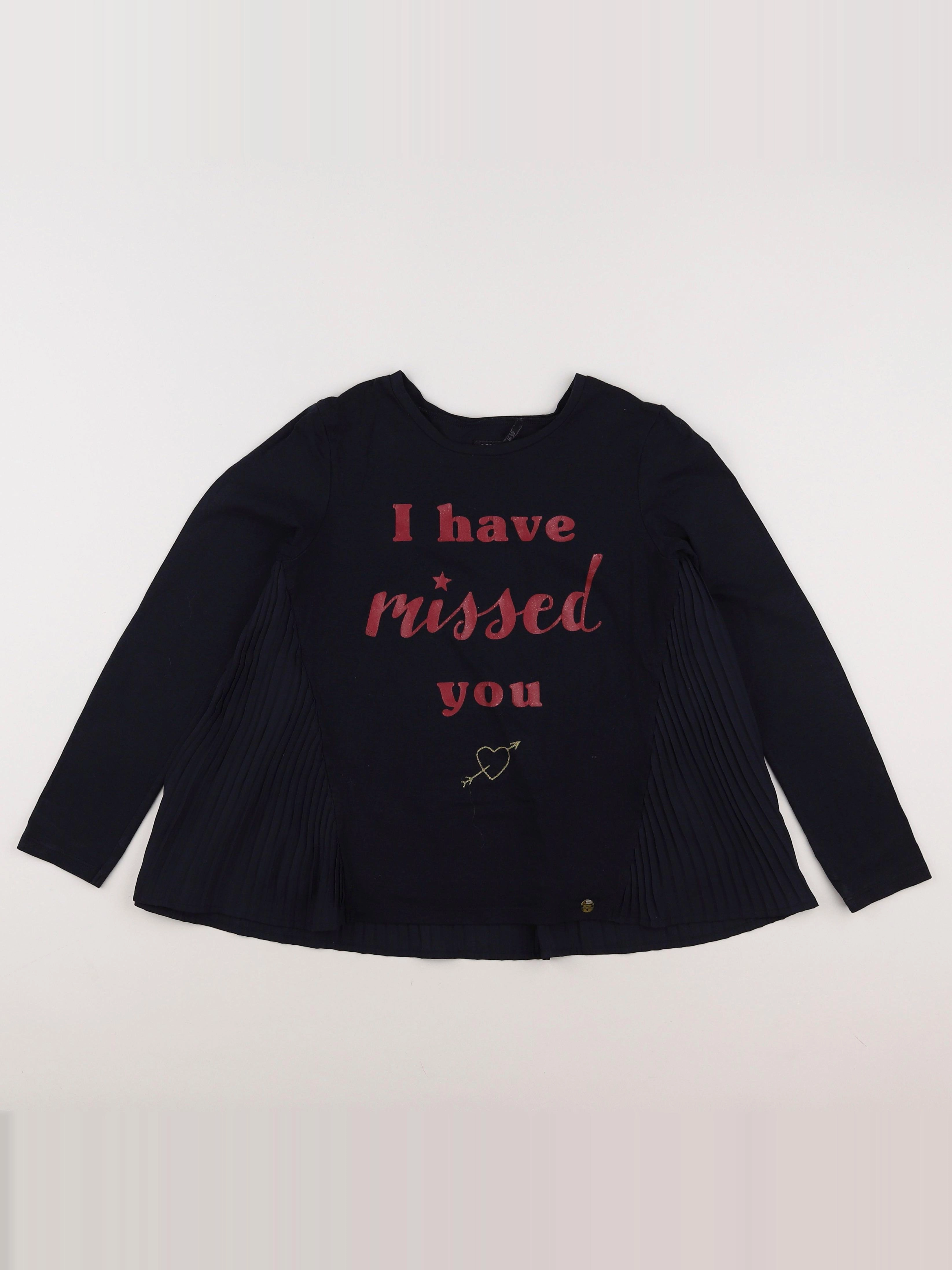 IKKS - tee-shirt bleu, rose - 10 ans