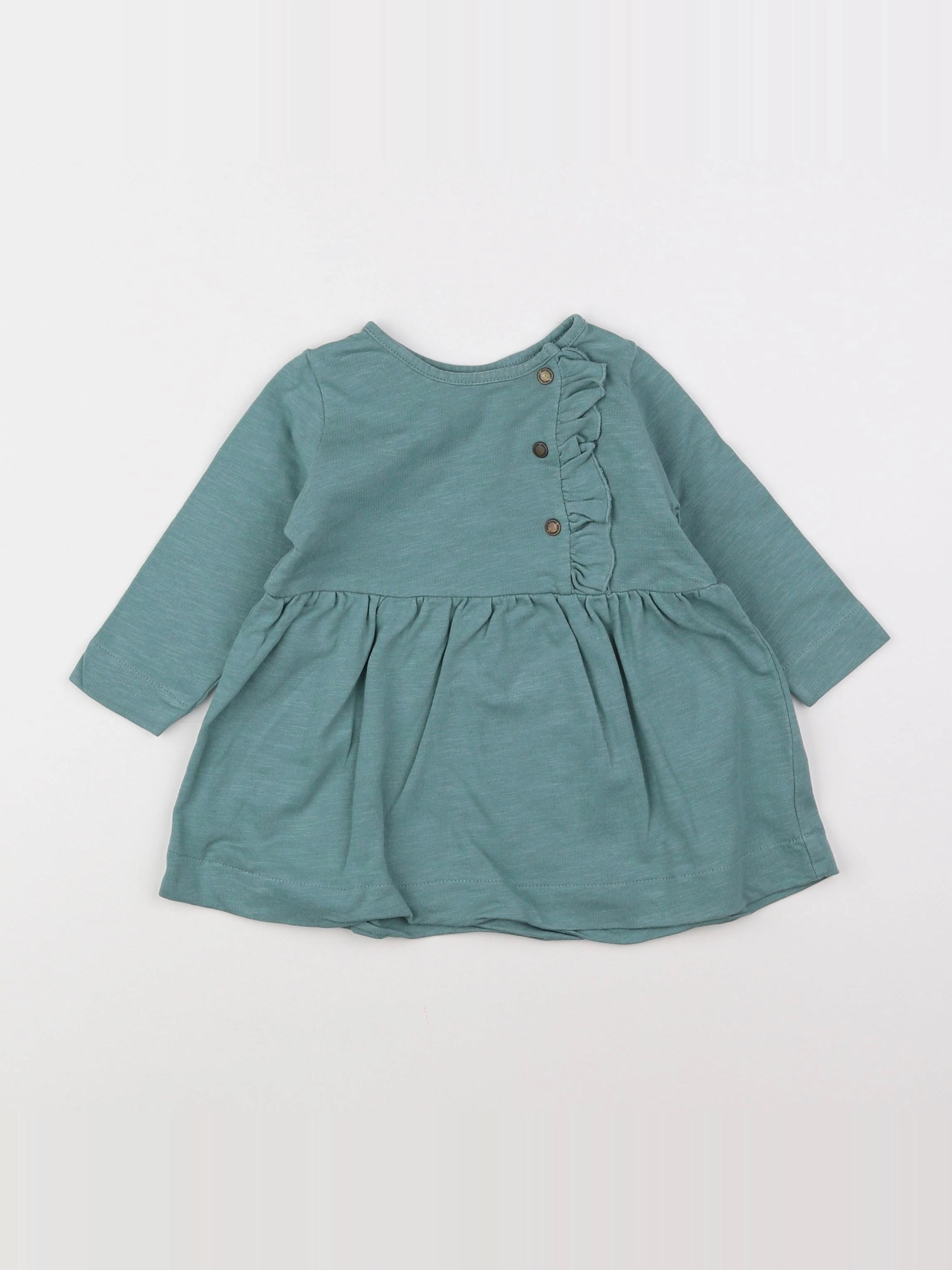 Vertbaudet - robe vert - 9 mois